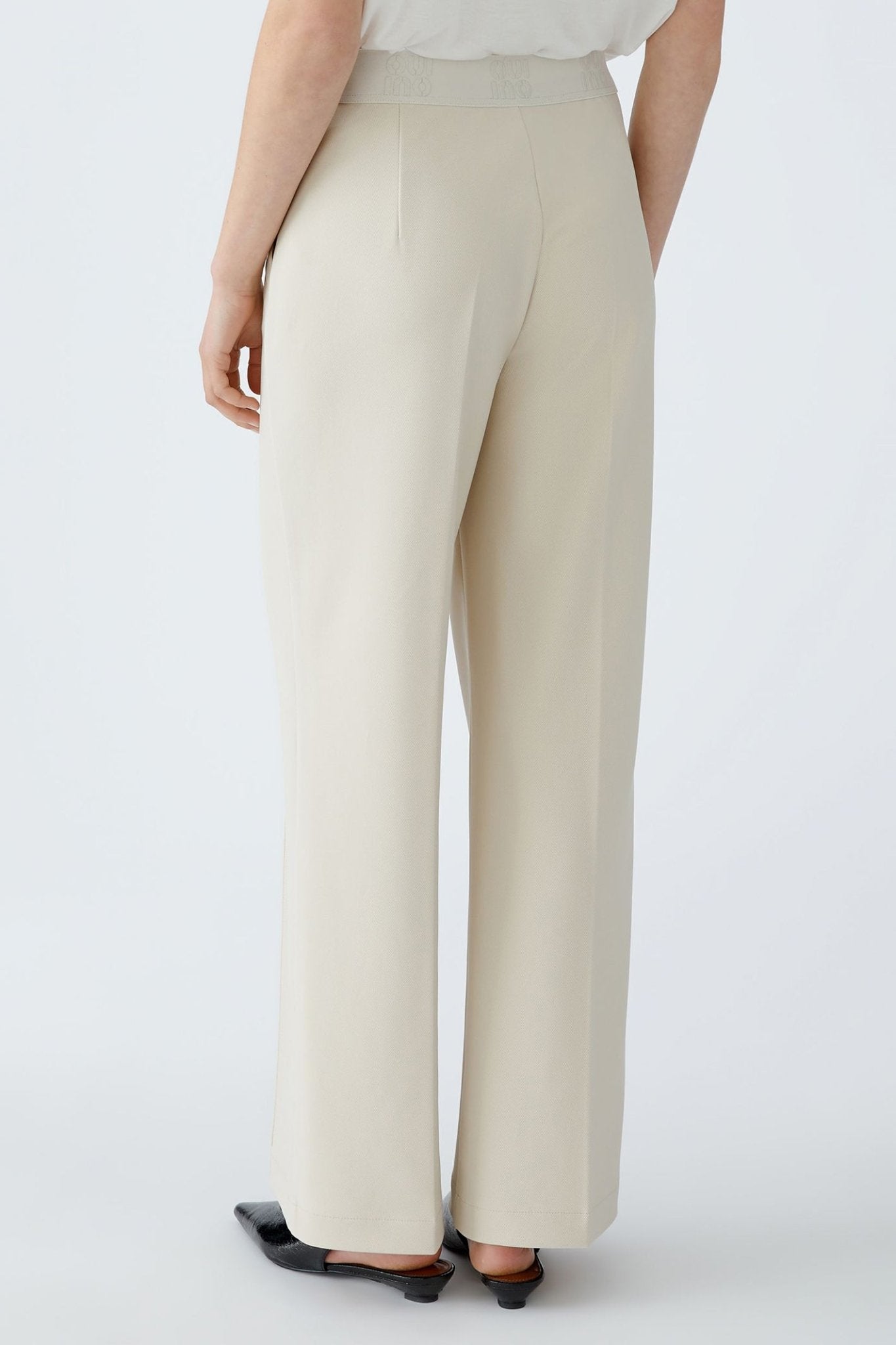 Oui 91737 Offwhite 1136 Pull - On Trousers - Dotique - Oui