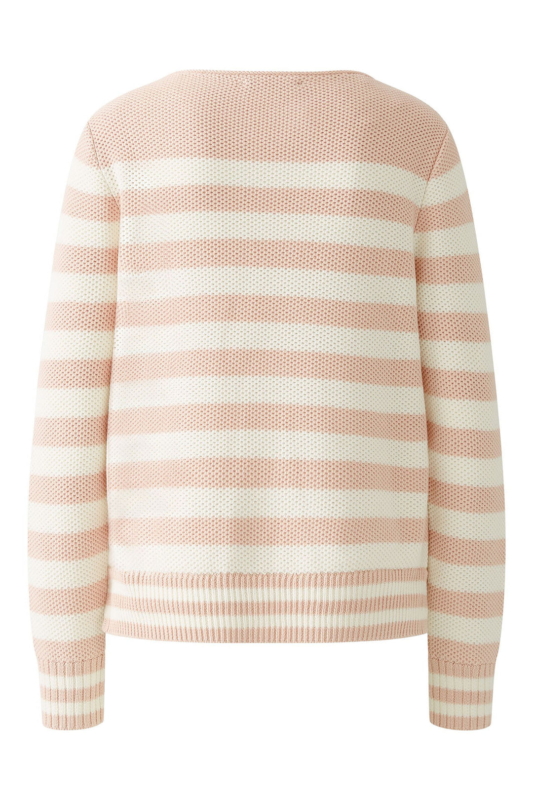 Oui 91948 Pale Pink White Striped Jumper - Dotique