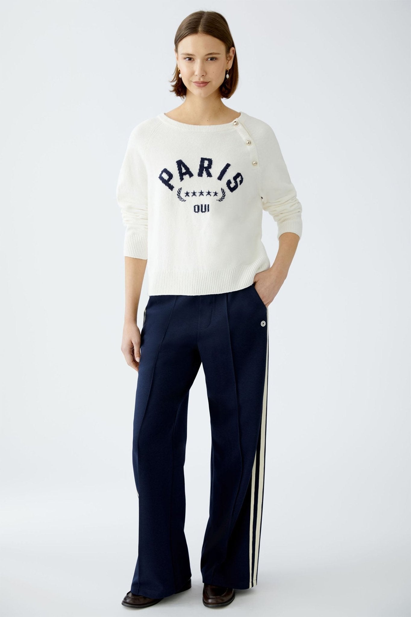 ÉPINE PARIS embroidery sweat gray×white ÉPINE PARIS embroidery sweat white×black | épine