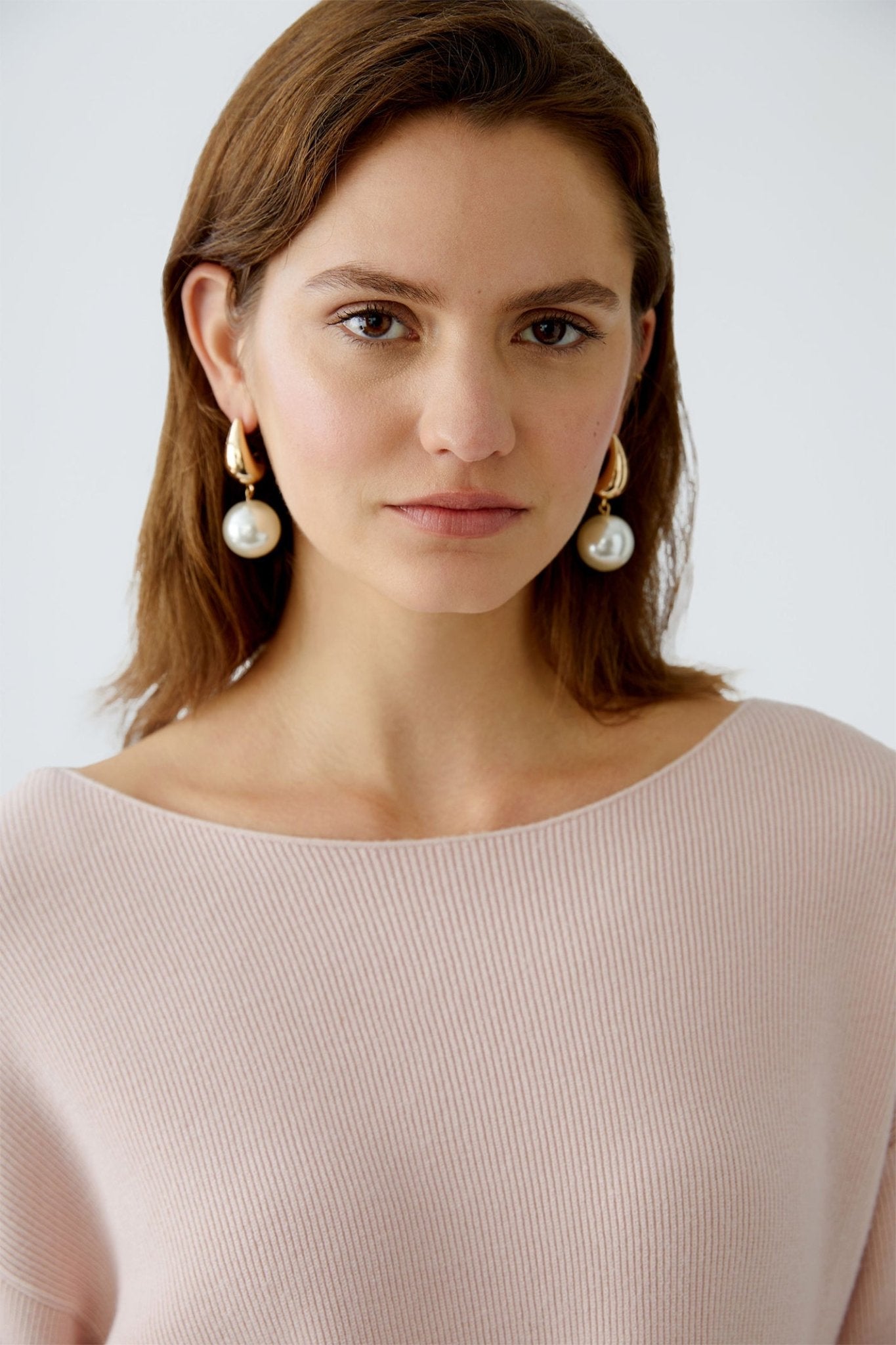 Oui 92954 Peach Whip Pullover Knot Front Detail - Dotique