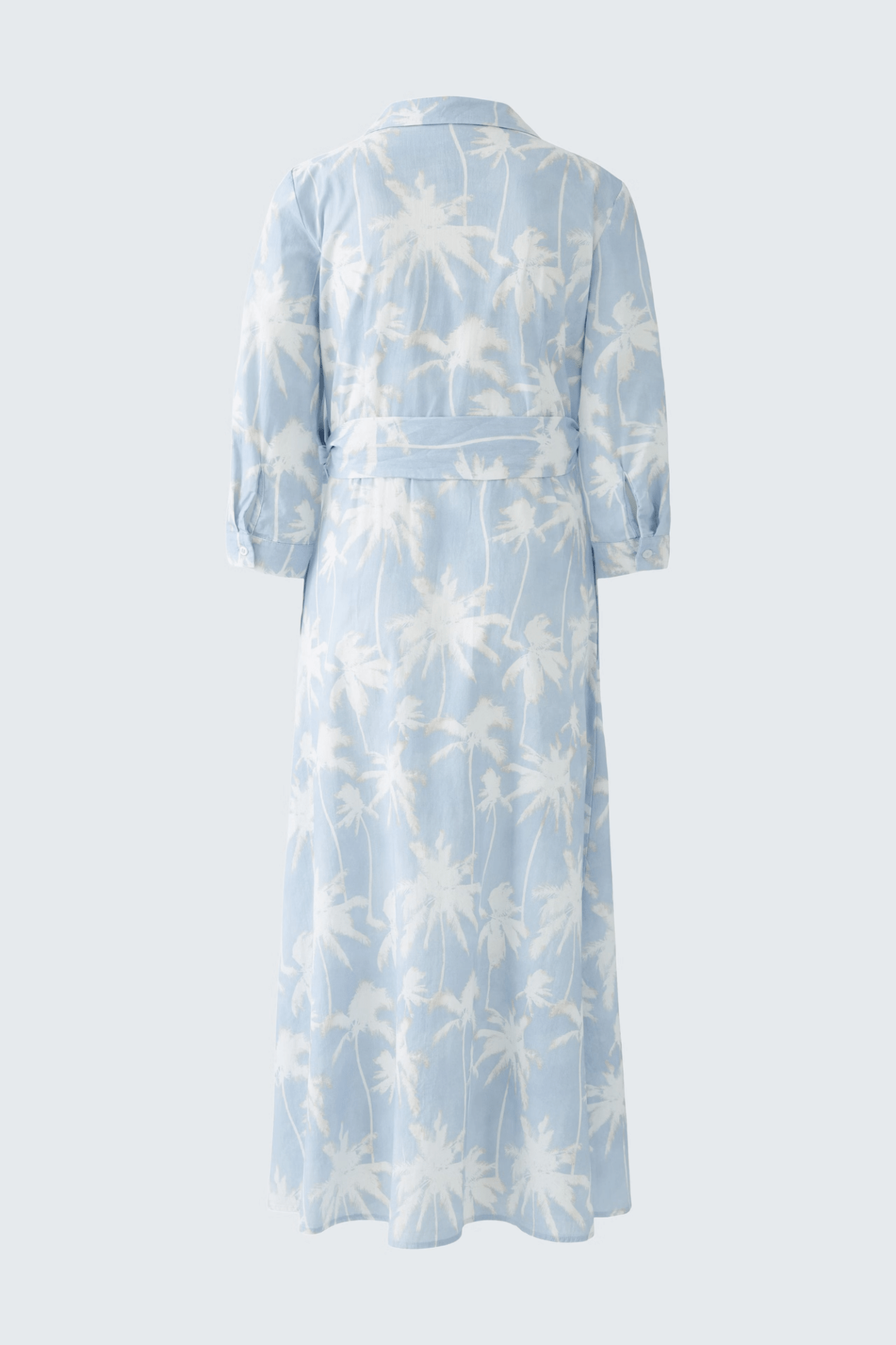 Oui 93057 Blue & White Cotton Wrap Dress - Dotique