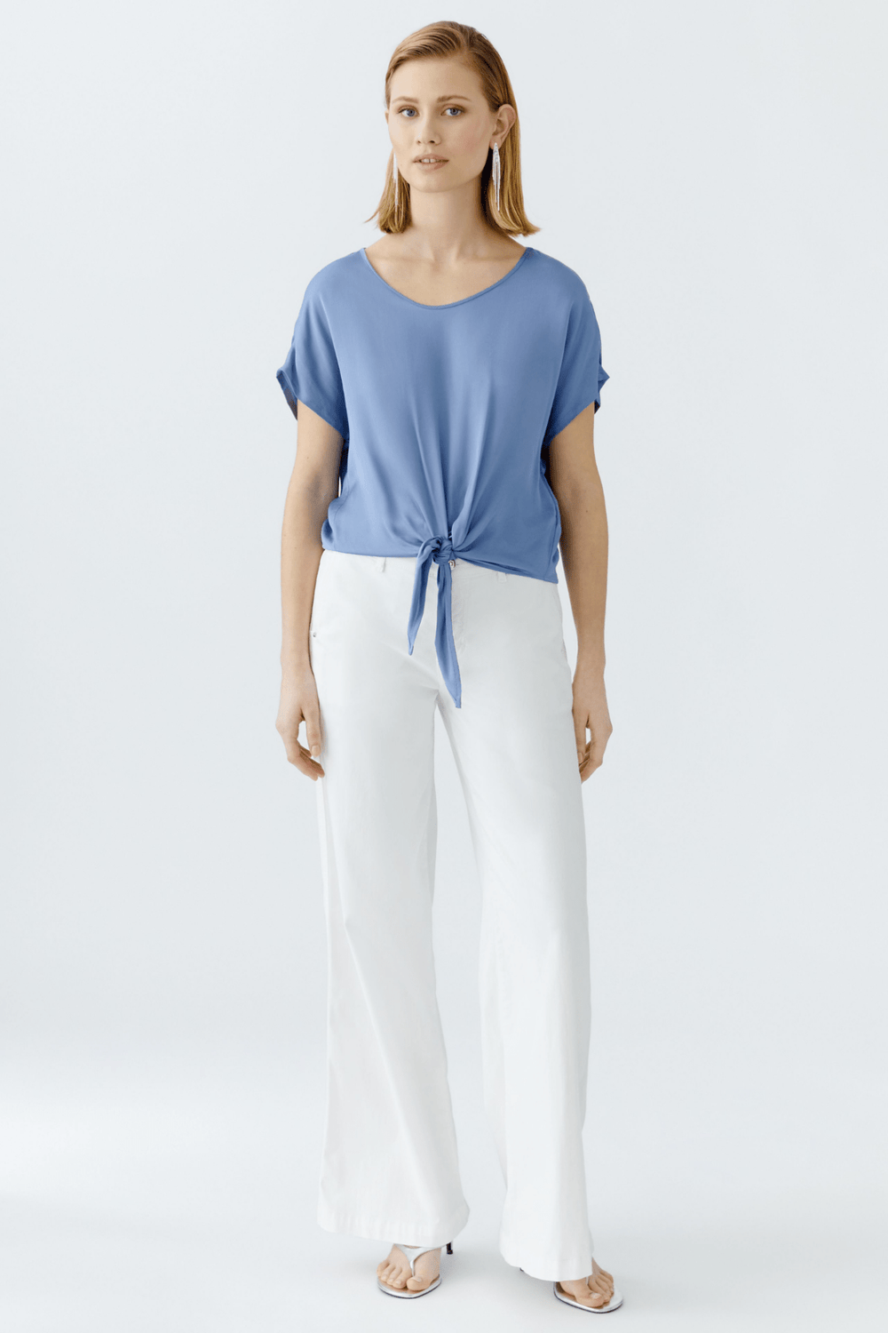 Oui 93412 Ocean Blue Blouse - Dotique