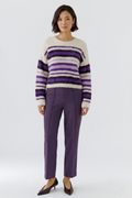 Shop the Oui NEYA Culotte in Mysterioso purple with an elasticated logo waistband and permanent front crease. A tailored, low-maintenance culotte at Dotique.