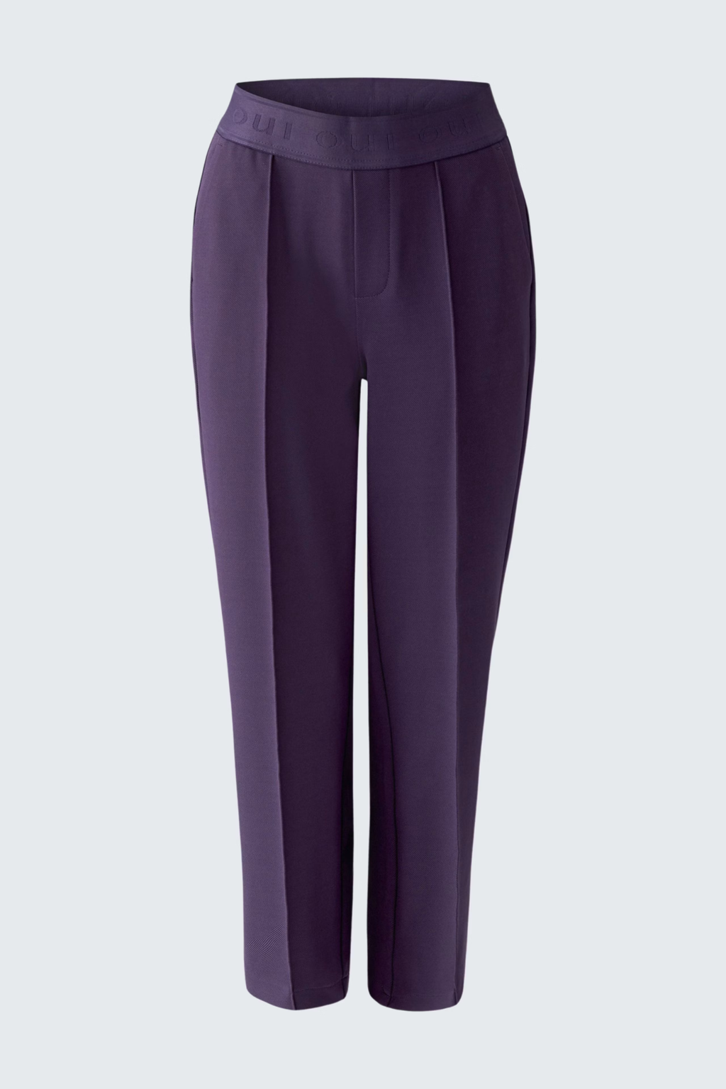 Shop the Oui NEYA Culotte in Mysterioso purple with an elasticated logo waistband and permanent front crease. A tailored, low-maintenance culotte at Dotique.