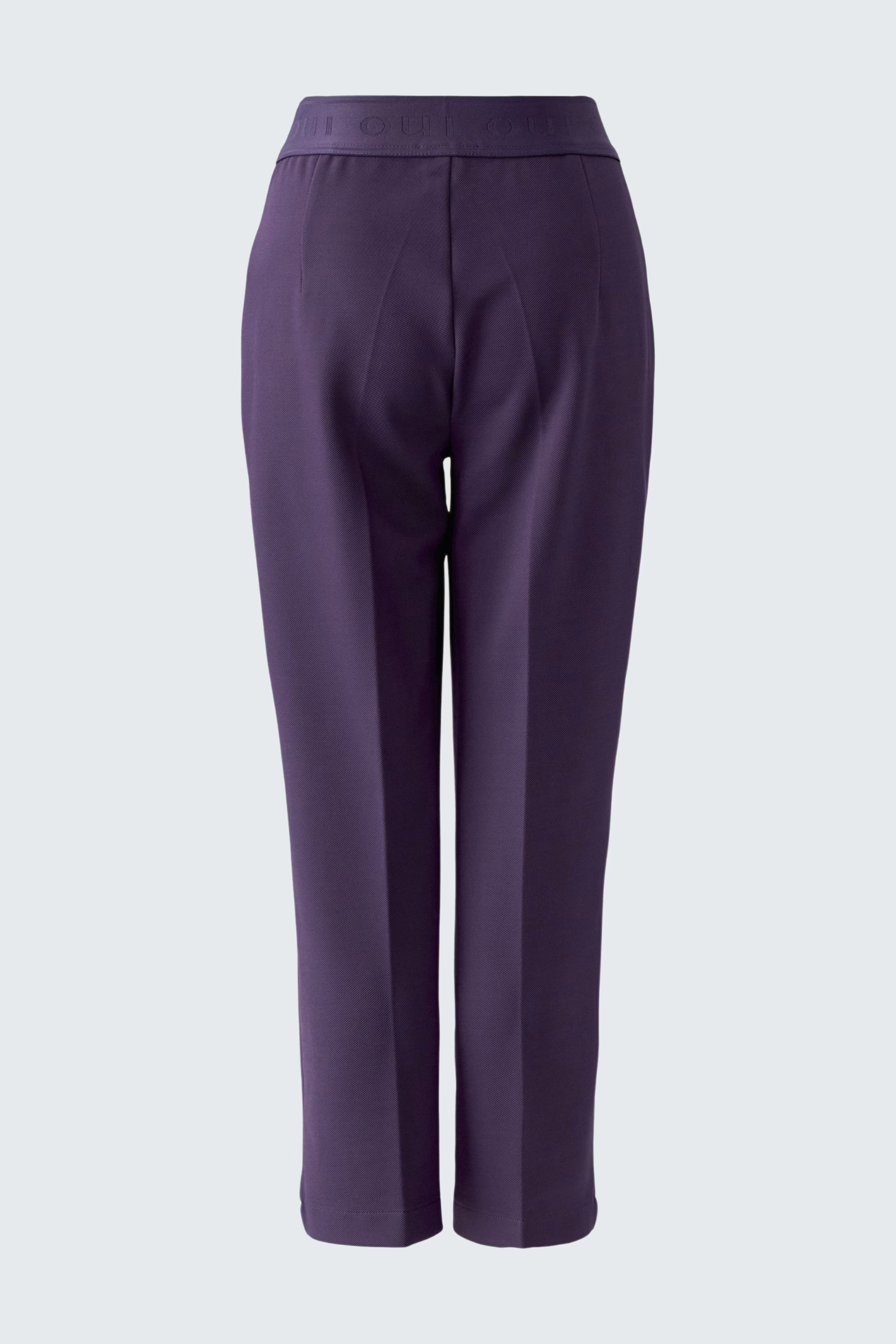 Shop the Oui NEYA Culotte in Mysterioso purple with an elasticated logo waistband and permanent front crease. A tailored, low-maintenance culotte at Dotique.