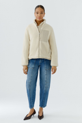 Oui light stone teddy fleece blouson jacket – Dotique