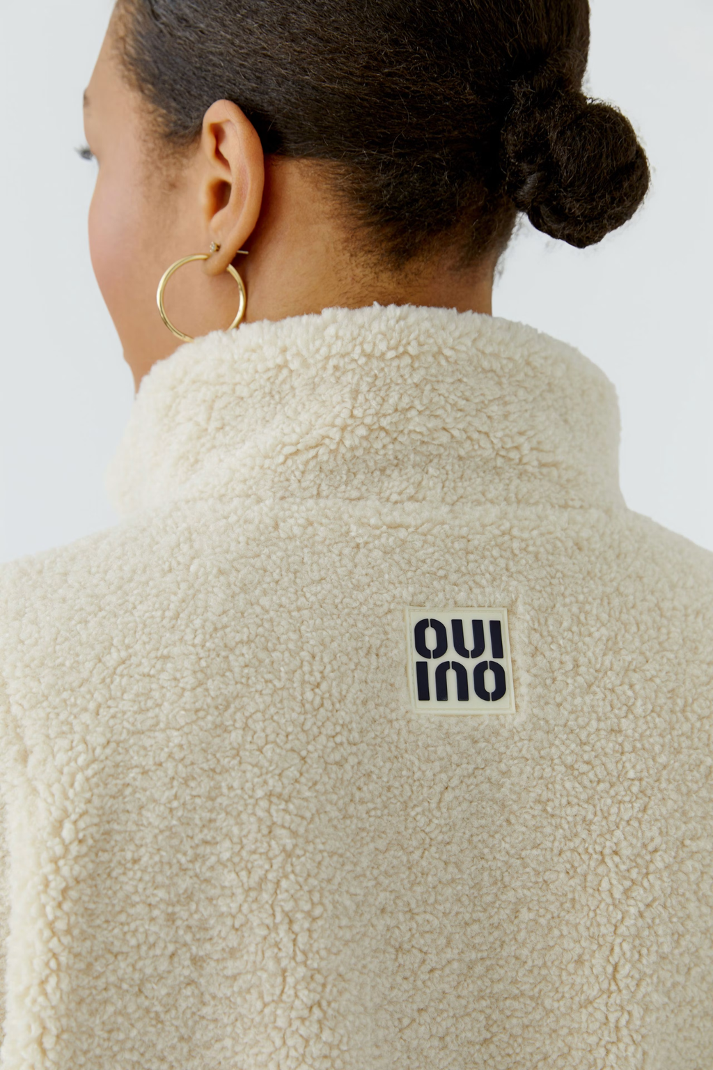 Oui light stone teddy fleece blouson jacket – Dotique
