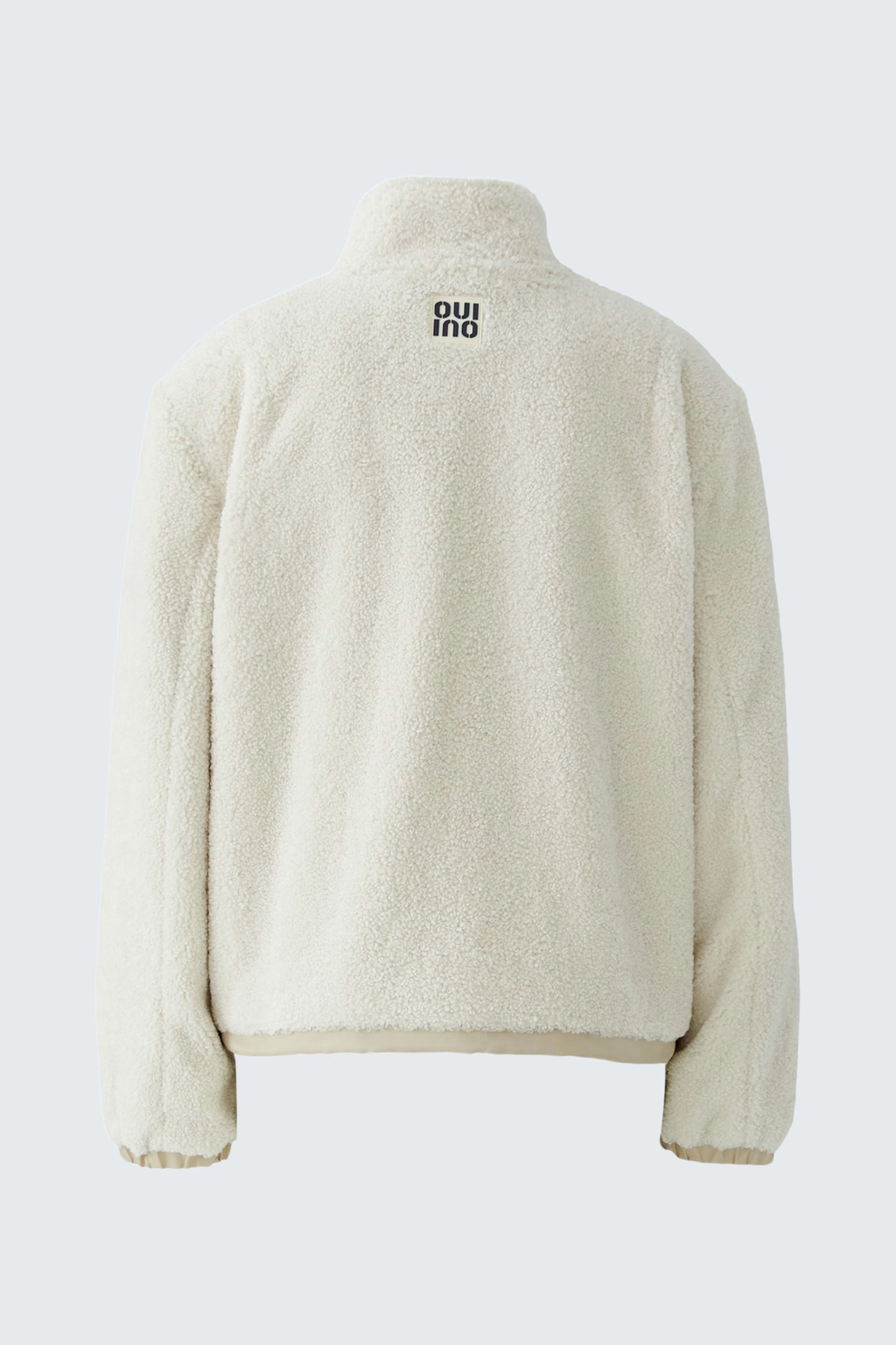 Oui light stone teddy fleece blouson jacket – Dotique