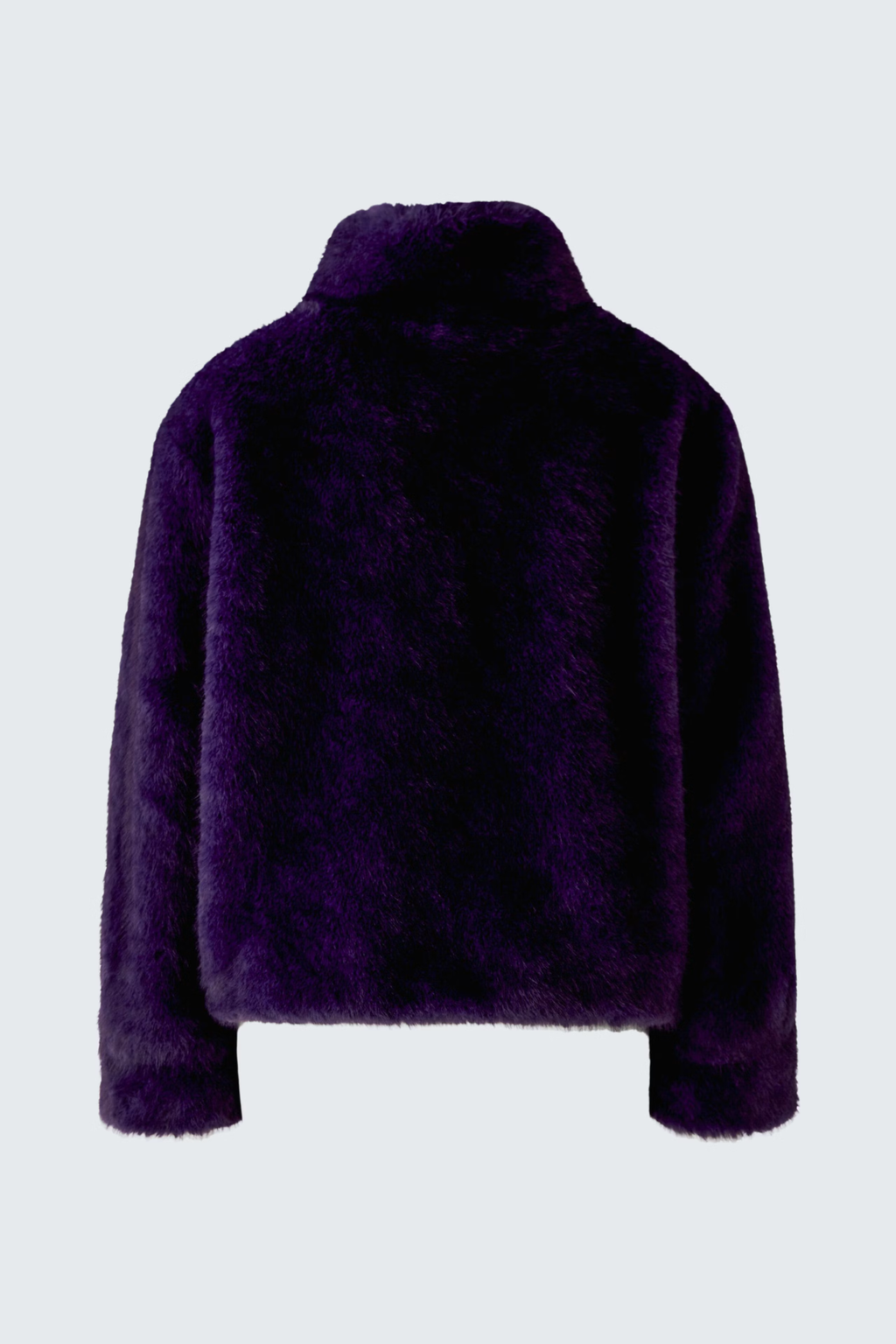Oui Mysterioso purple faux fur outdoor jacket – Dotique
