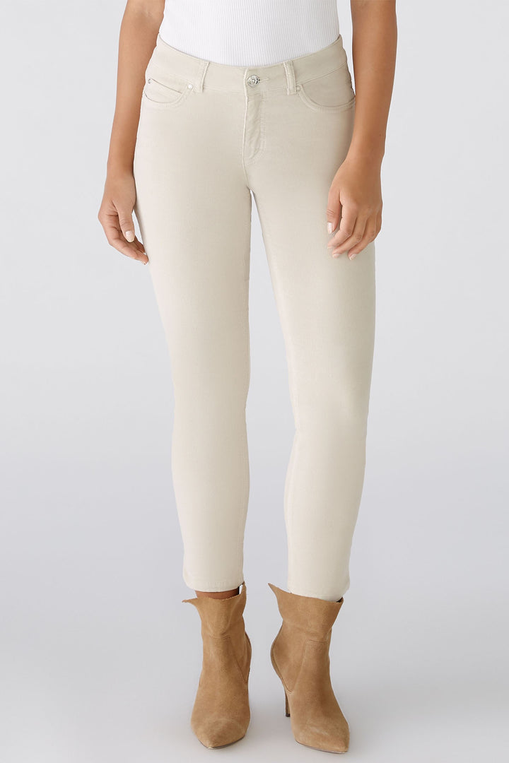 Oui Leggings Baxtor Cord Leggings Light Beige 80133 7086 - Dotique