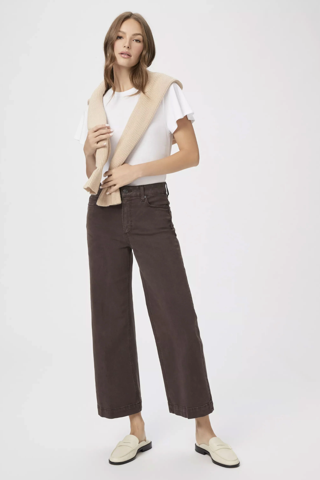 PAIGE Anessa wide-leg jeans in Rich Chocolate – Dotique