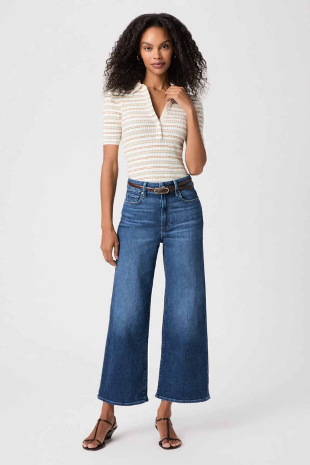 Shop the PAIGE Anessa Reverse Seamed Beltloops Jeans in Beachline at Dotique. High-rise wide-leg jeans in premium PAIGE VINTAGE denim with a fresh light wash and contemporary detailing.