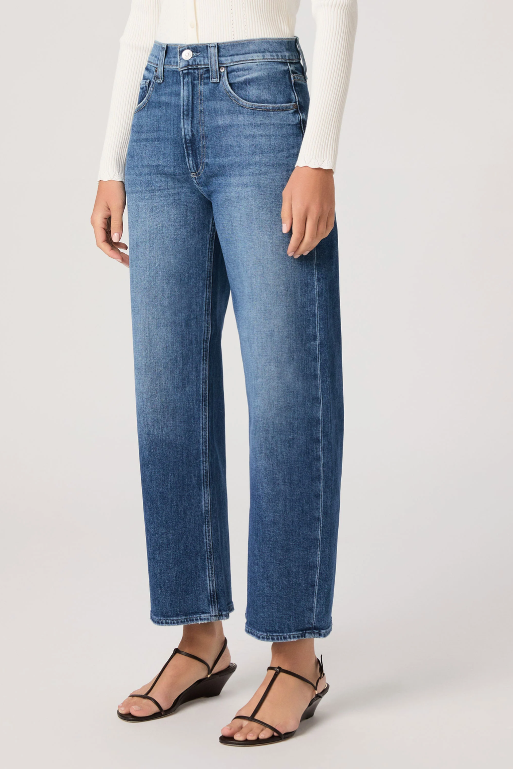 PAIGE Arellia Ankle barrel leg jeans in Stoneview – Dotique
