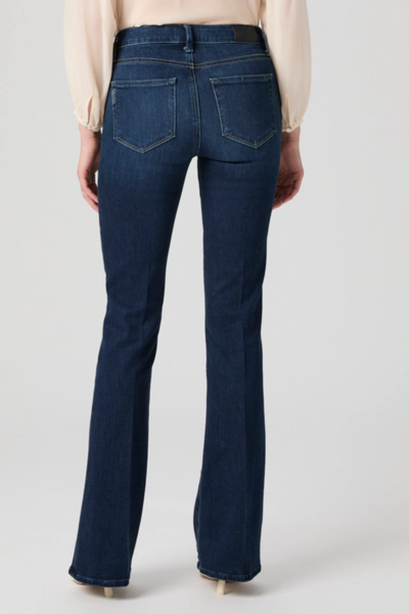 Paige Denim Laurel Canyon High Rise Bootcut Jean in Berlin dark blue wash