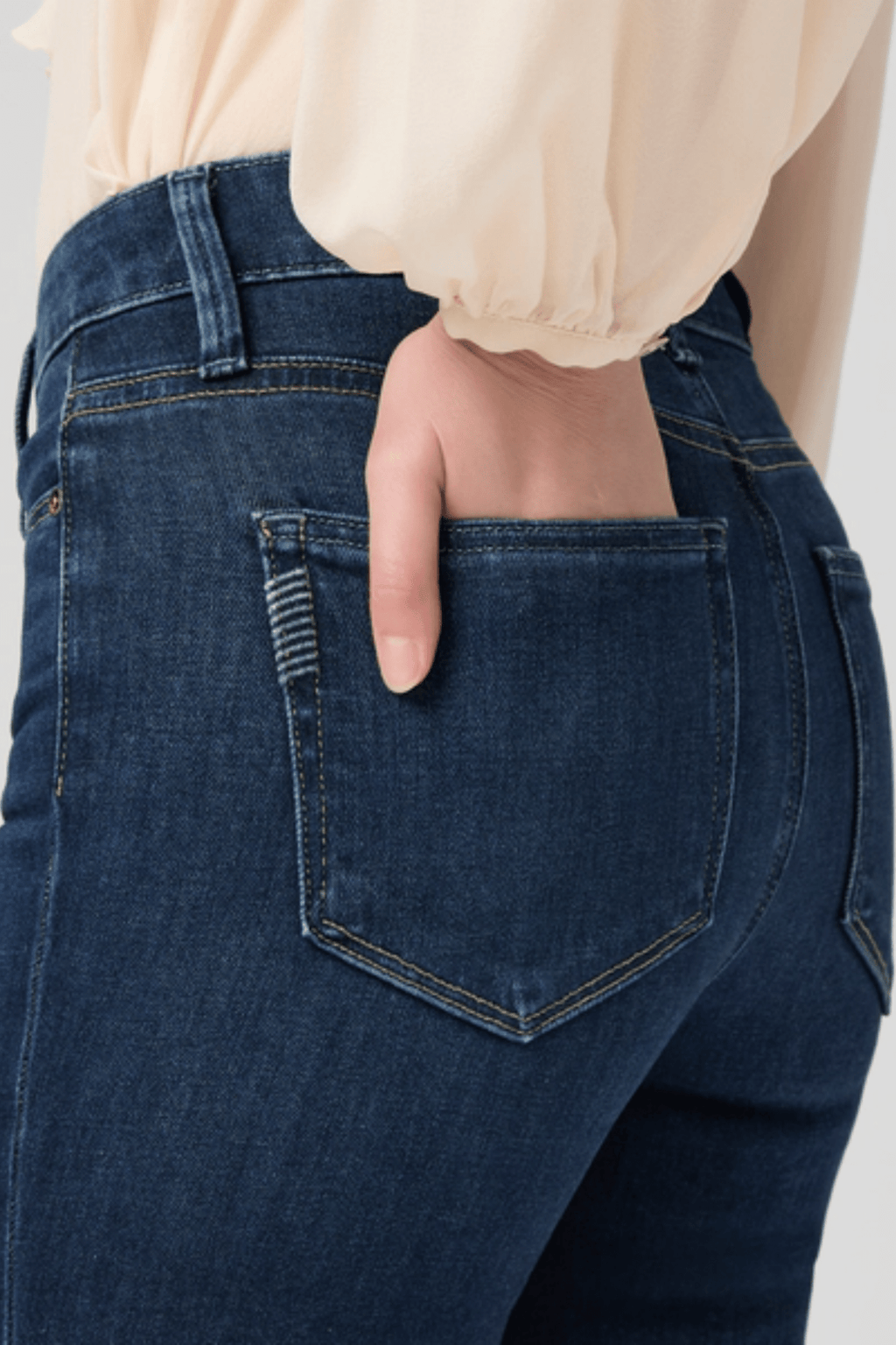 Paige Denim Laurel Canyon High Rise Bootcut Jean in Berlin dark blue wash