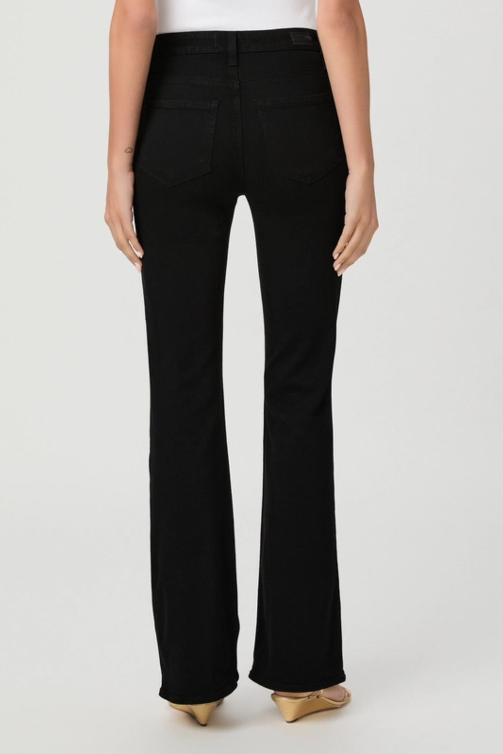 Shop the PAIGE High Rise Laurel Canyon 32" Bootcut Jeans in Black Shadow at Dotique. Crafted from signature TRANSCEND denim for exceptional comfort, stretch and a flattering bootcut fit.