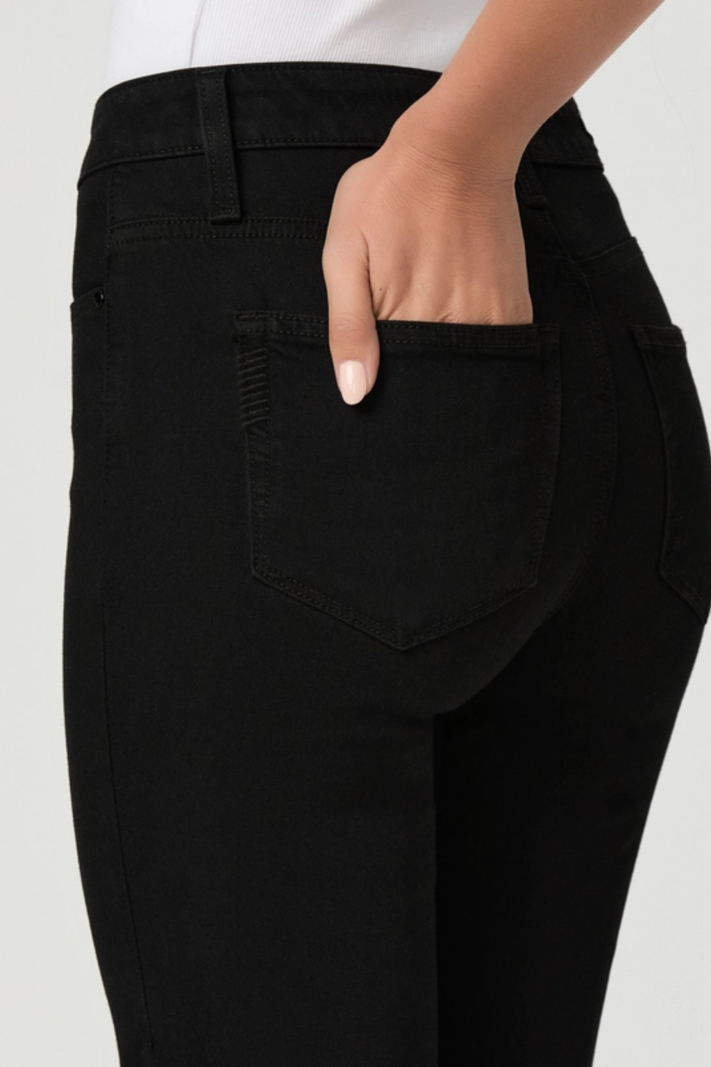 Shop the PAIGE High Rise Laurel Canyon 32" Bootcut Jeans in Black Shadow at Dotique. Crafted from signature TRANSCEND denim for exceptional comfort, stretch and a flattering bootcut fit.
