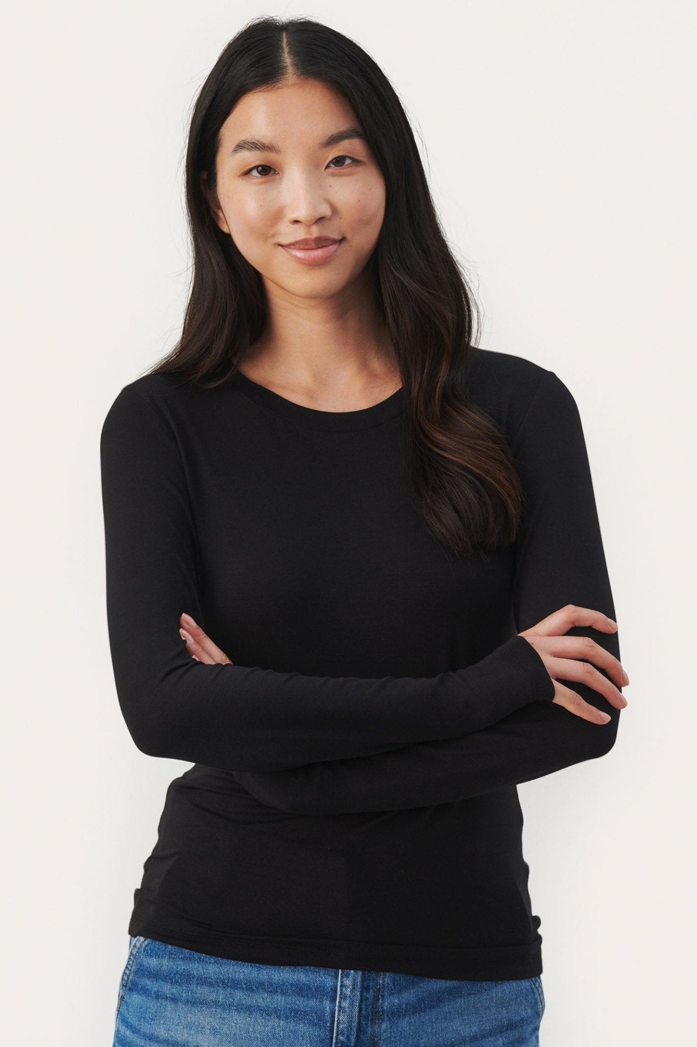 Part Two 30305504 EmajaPW Long Sleeve T-shirt Black - Dotique - Part Two