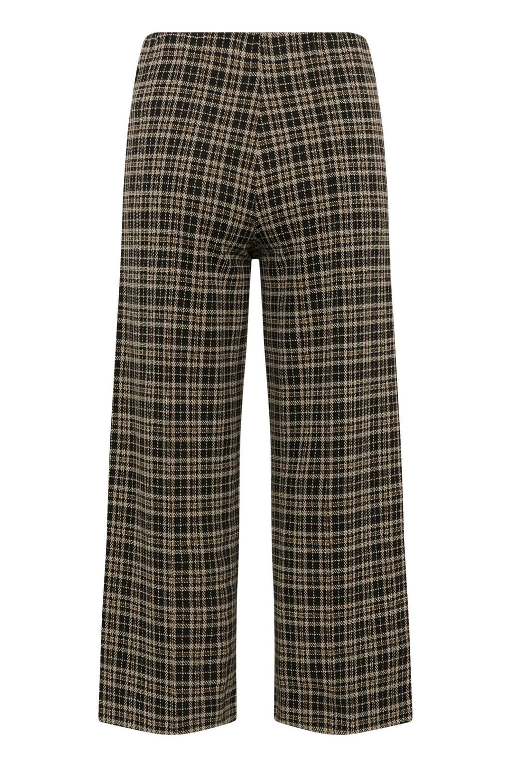Part Two IlisanPW PA pull-on trousers dark navy check with elasticated waistband and no button fastening.

