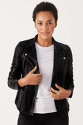 Part Two 30305718 FrancesPW Leather Jacket Black - Dotique - Part Two