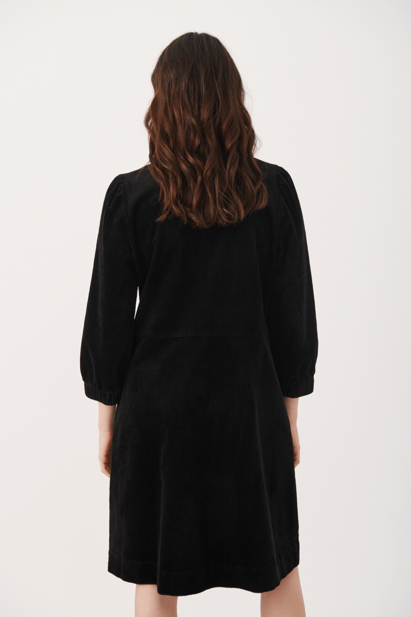 Part Two EyvorsPW DR Dress in Black – cotton blend stretch dress with flattering silhouette available at Dotique
