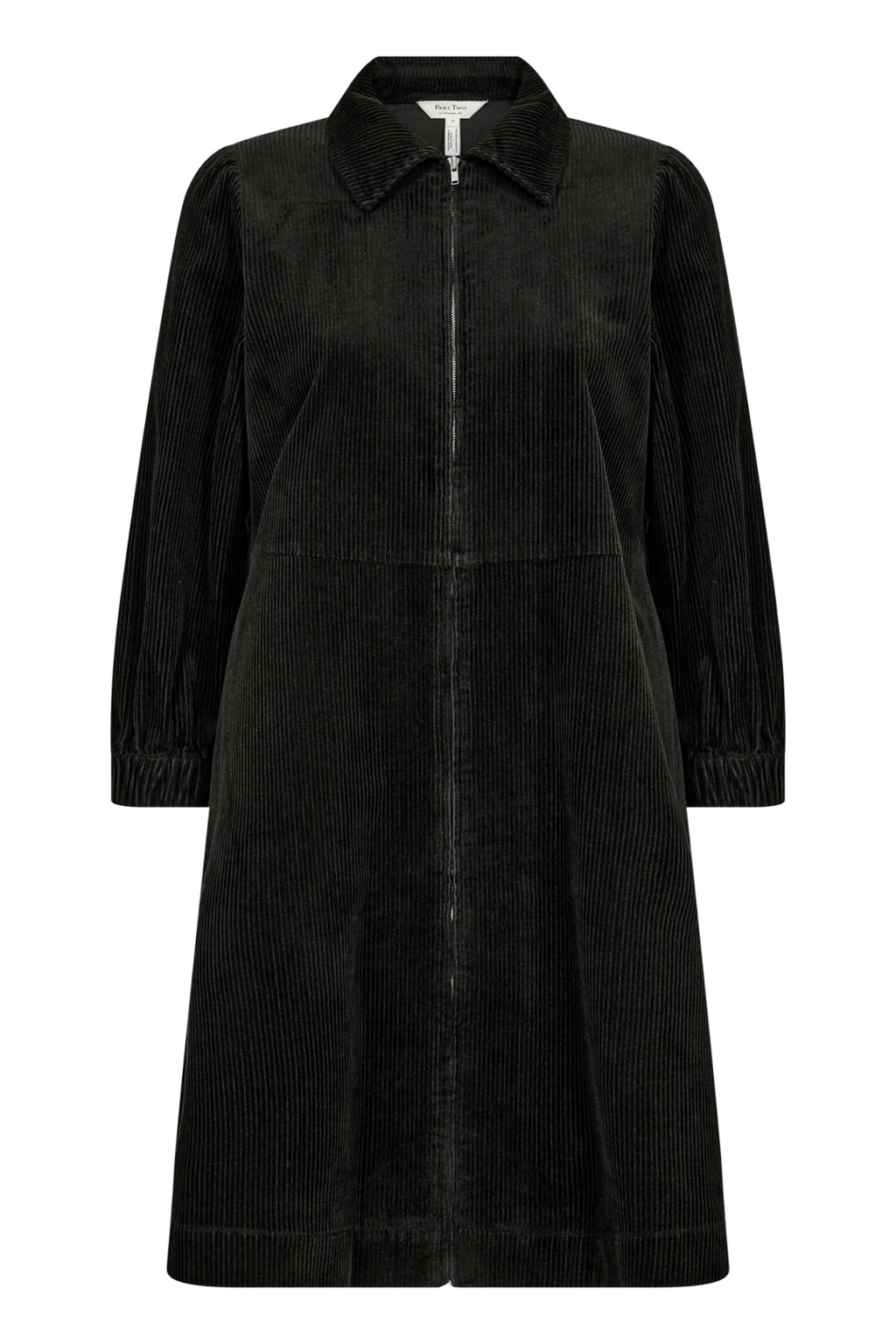 Part Two EyvorsPW DR Dress in Black – cotton blend stretch dress with flattering silhouette available at Dotique
