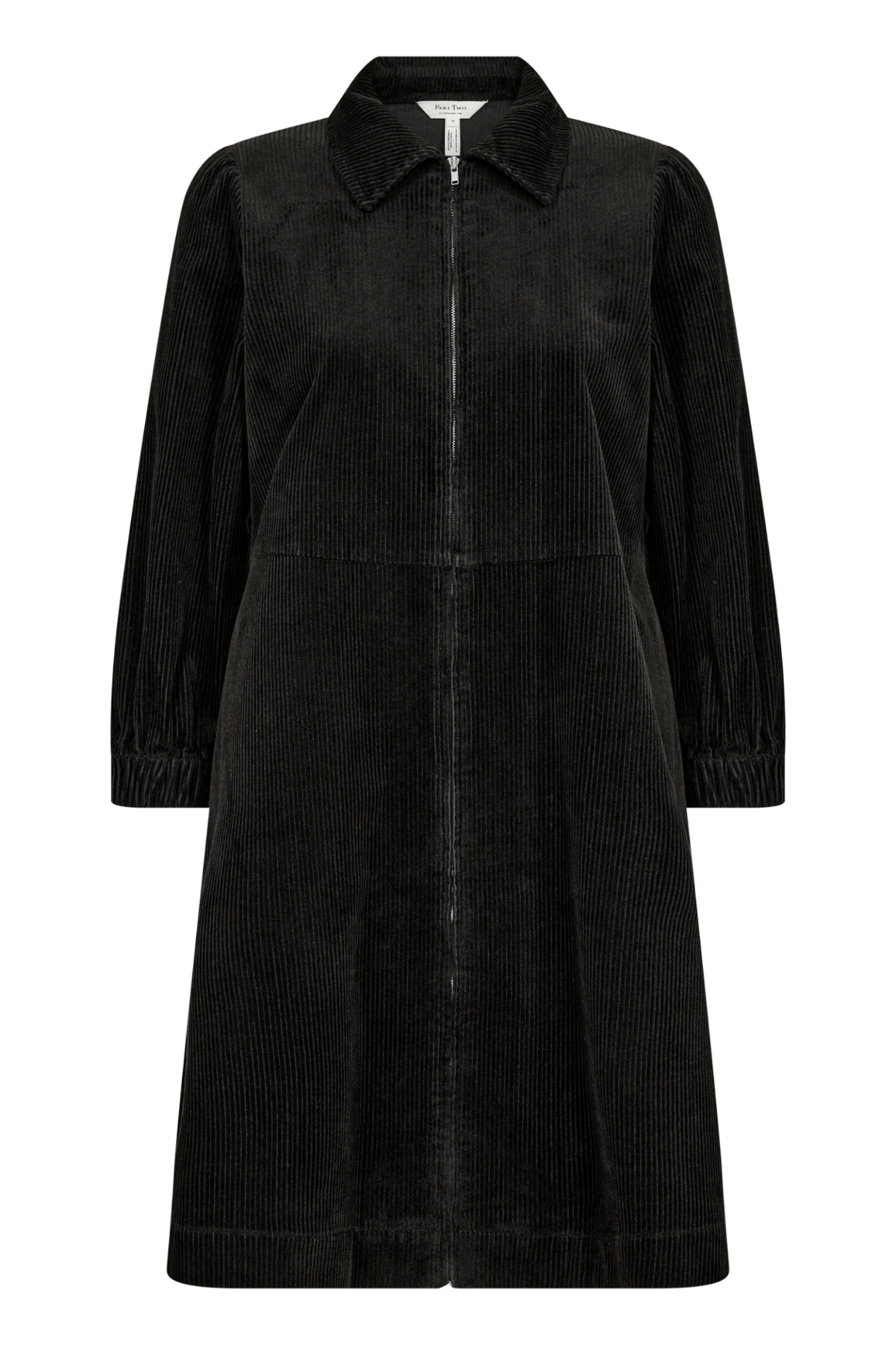 Part Two EyvorsPW DR Dress in Black – cotton blend stretch dress with flattering silhouette available at Dotique
