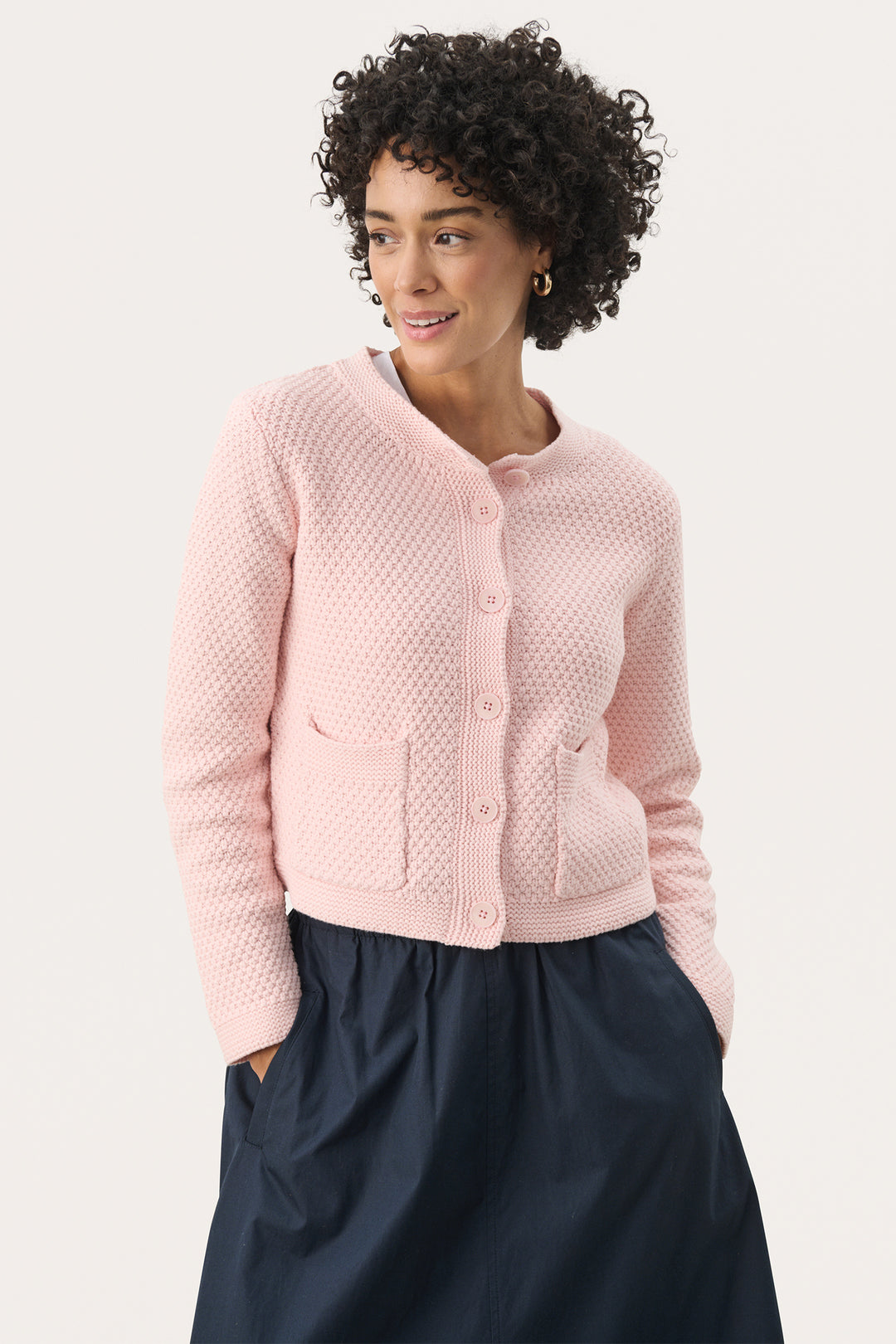 Part Two 30308520 ElmiePW Cardigan Lotus Pink - Dotique