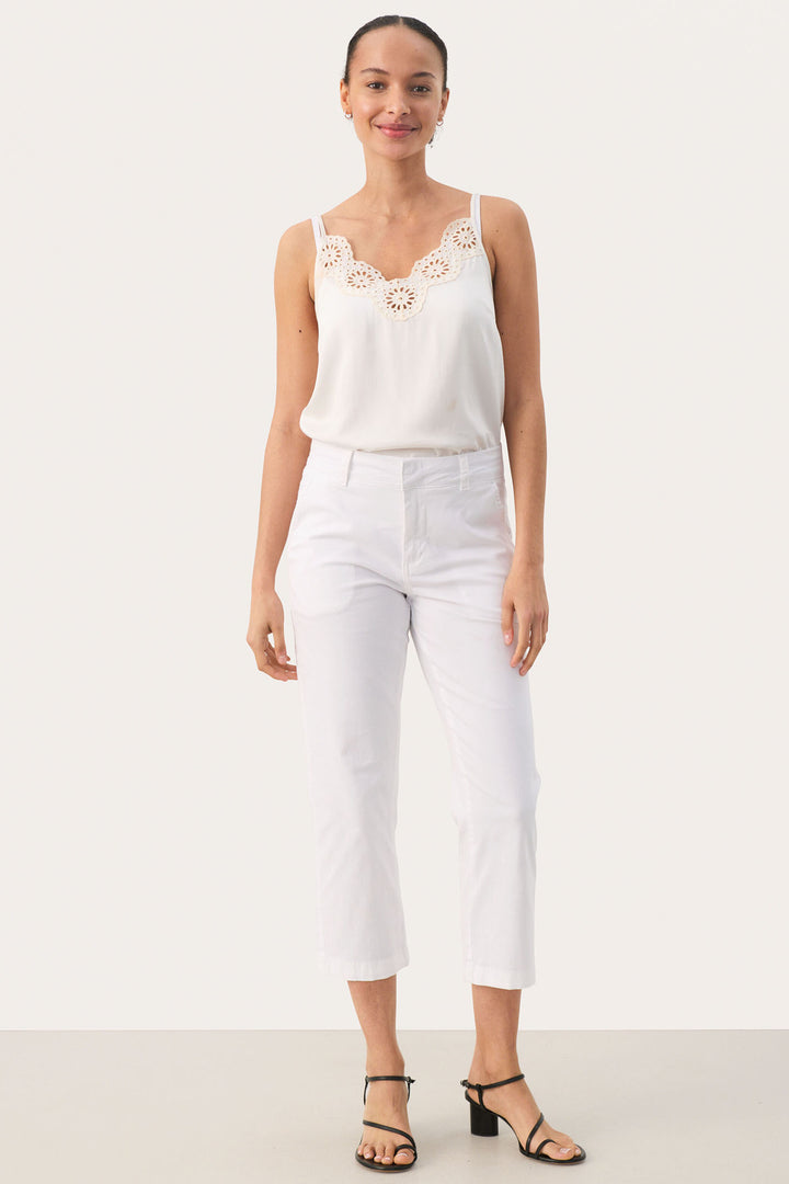 Part Two 30308589 SoffynsPW Bright White Cropped Trousers - Dotique