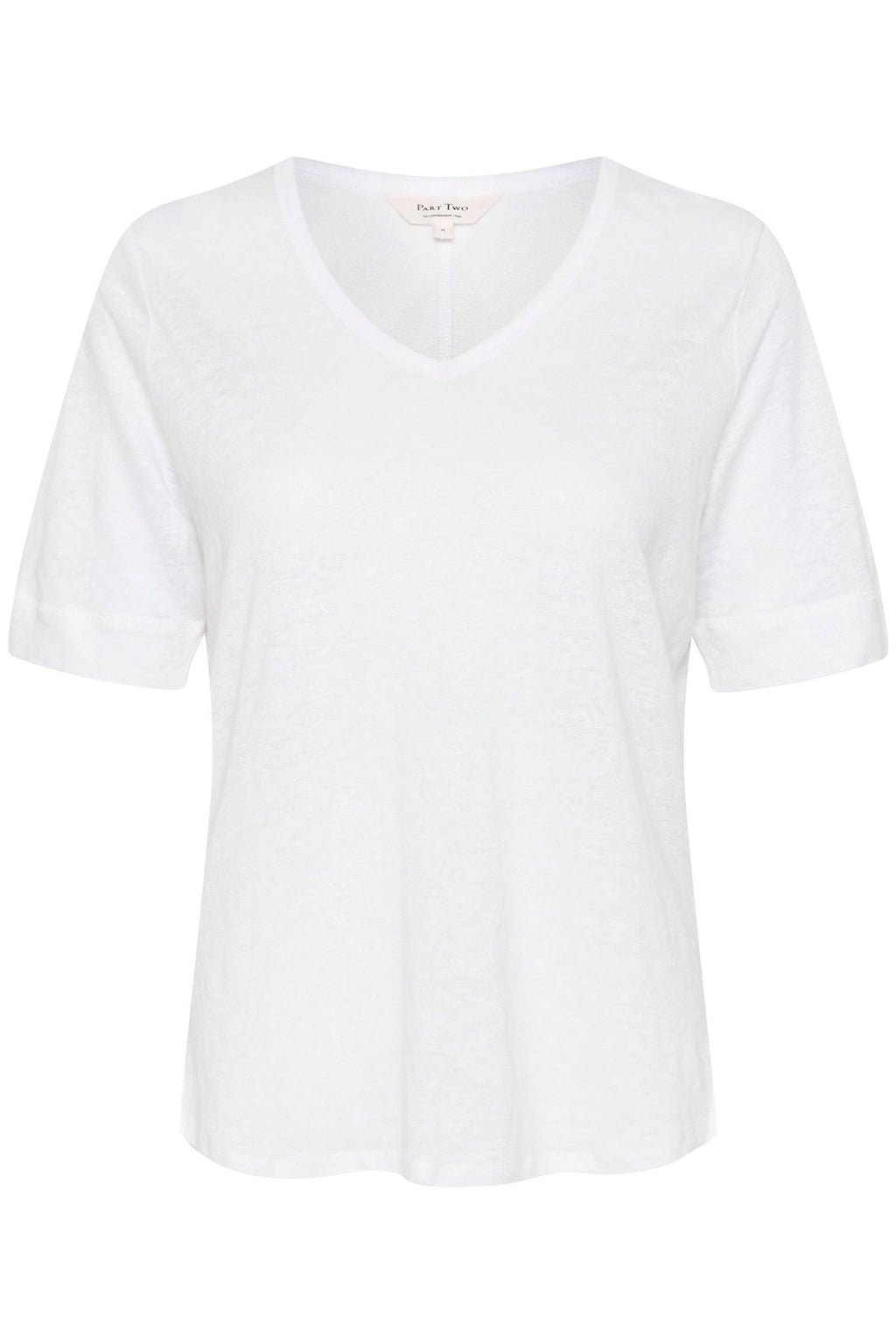 Part Two 30308736 CurliesPW TS Bright White V-Neck T-Shirt - Dotique