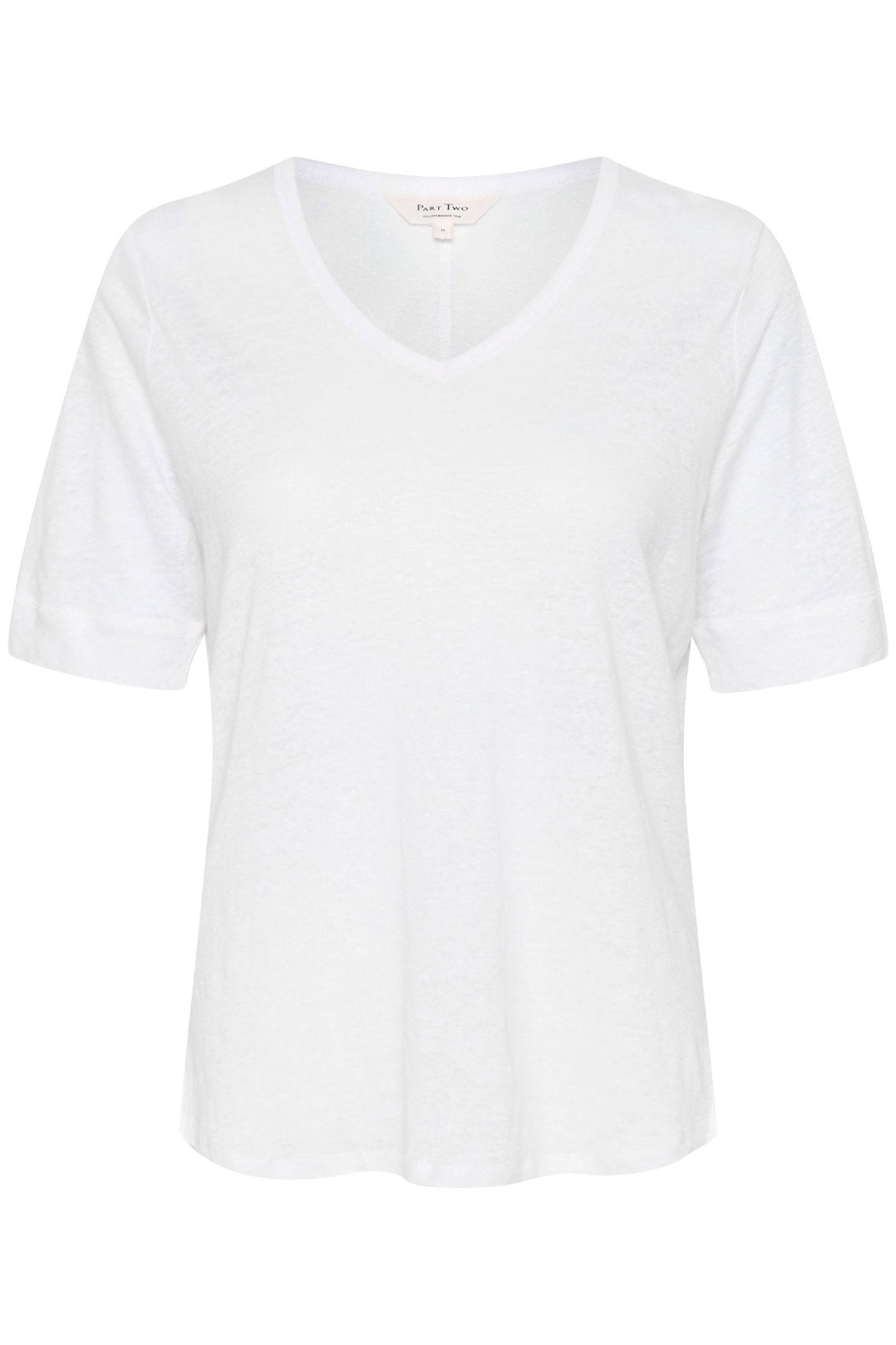 Part Two 30308736 CurliesPW TS Bright White V-Neck T-Shirt - Dotique