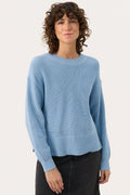Part Two 30309012 LumaOW Ribbed Jumper Soft Cambray Blue - Dotique - Part Two