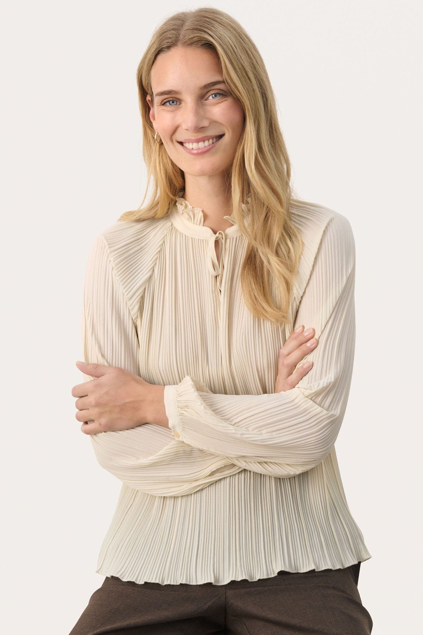 Part Two 30309217 MyraPW Blouse Birch Cream - Dotique - Part Two