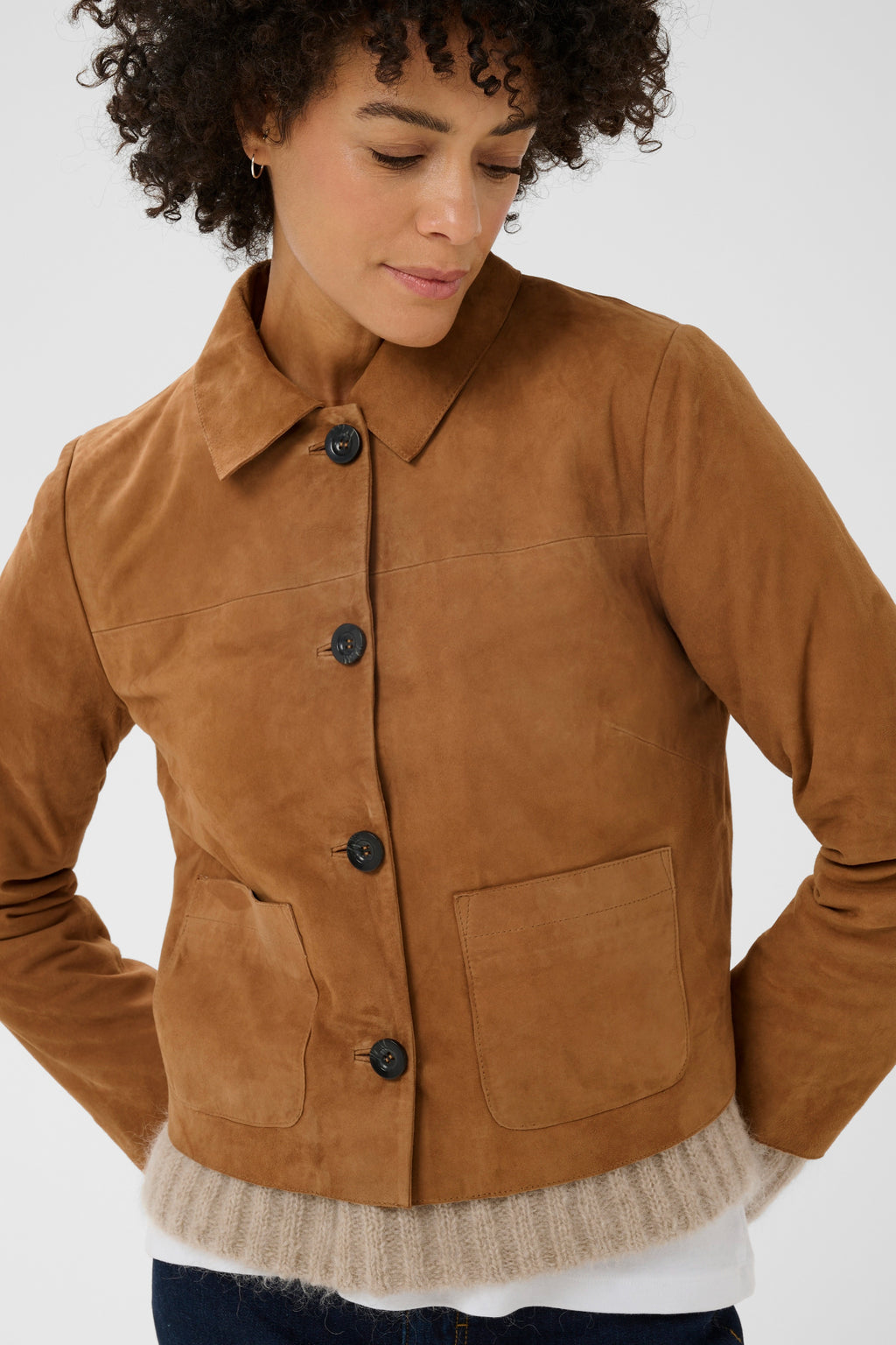 Part Two 30309350 NemaPW Toasted Coconut Suede Jacket