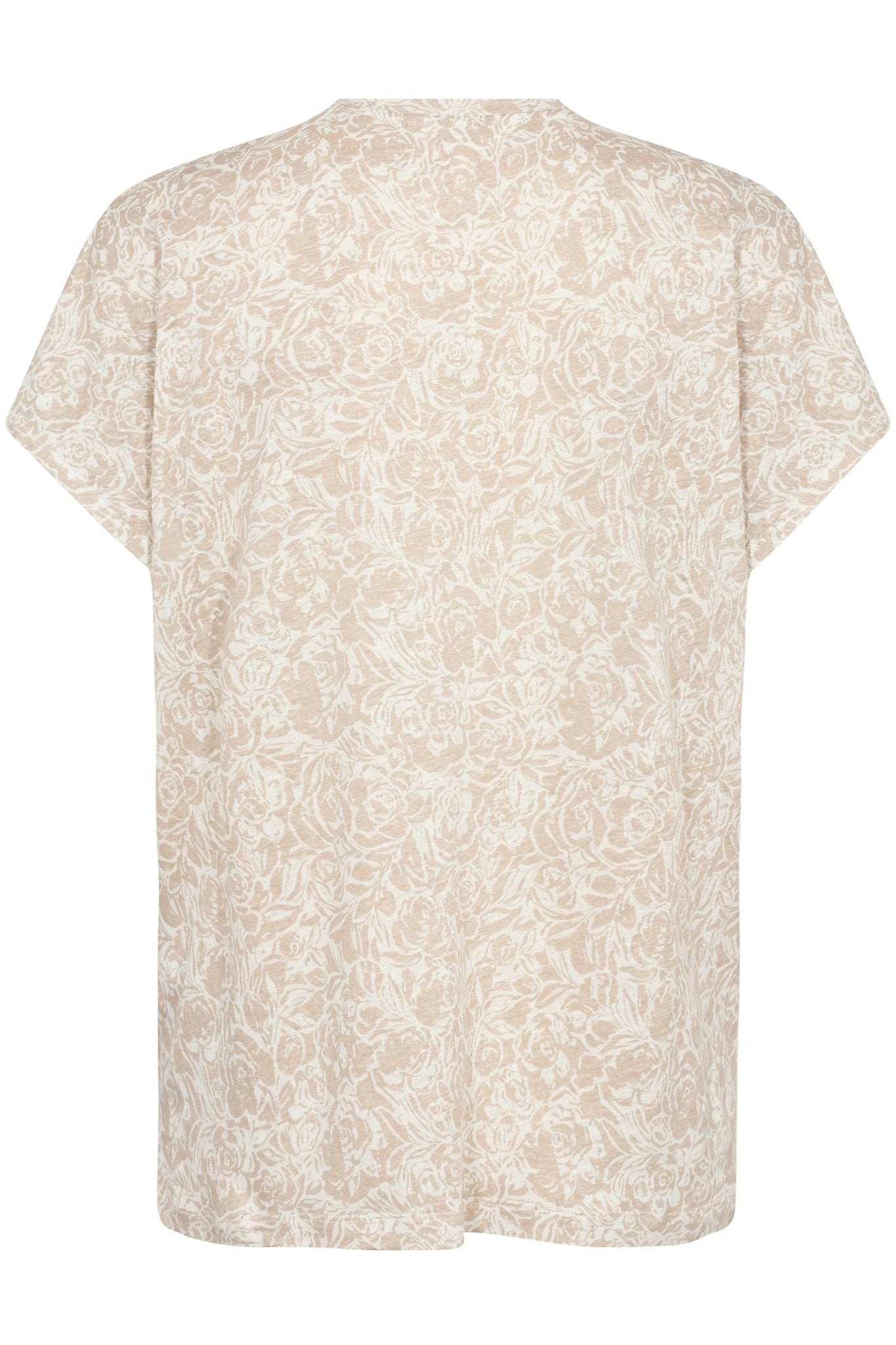 Part Two 30309414 AxelinesPW T-shirt V-Neck French Oak Rose Print - Dotique