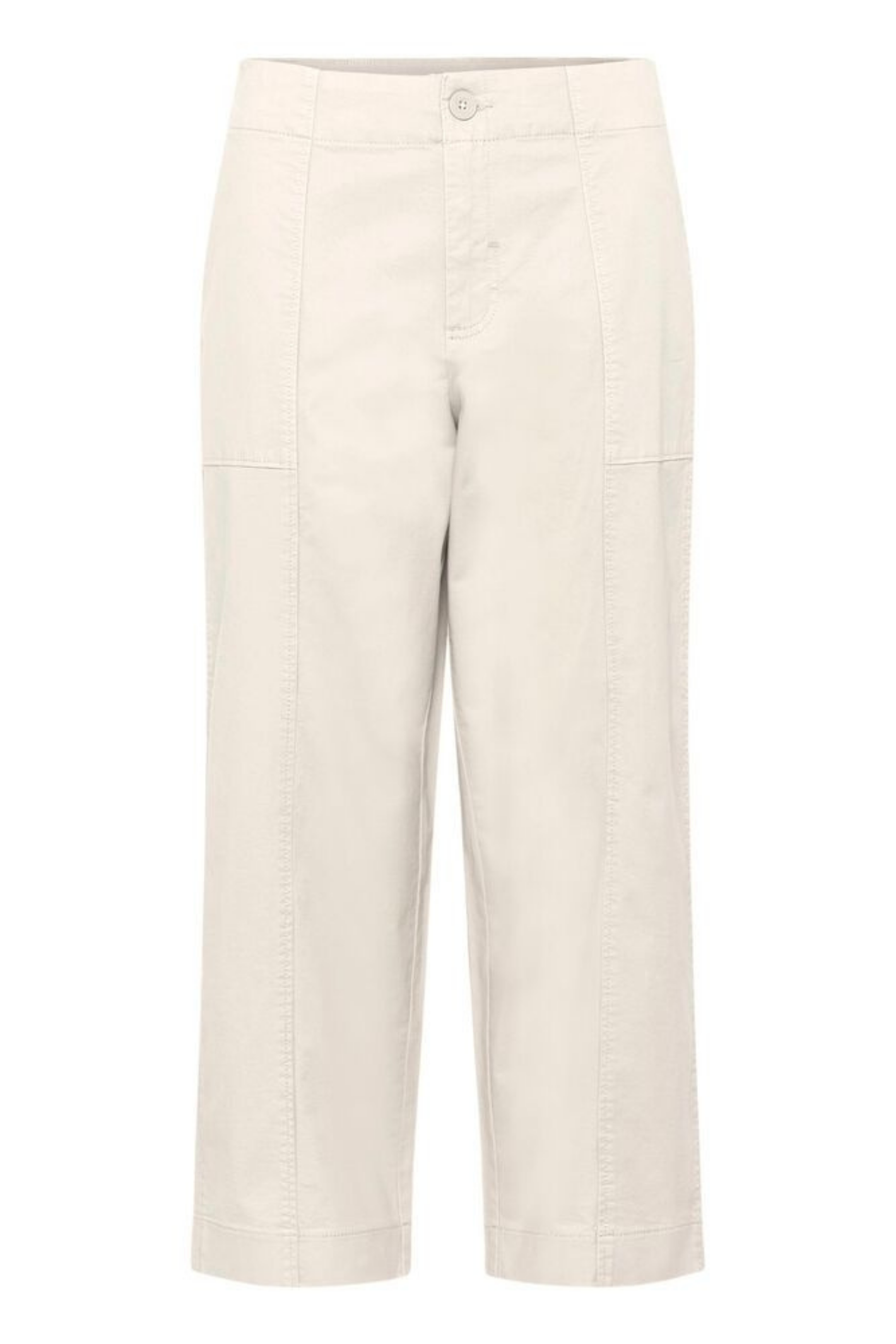 Relaxed cotton trousers by Part Two in wind chime with cropped length and loose fit. Easy everyday style. Shop at Dotique.