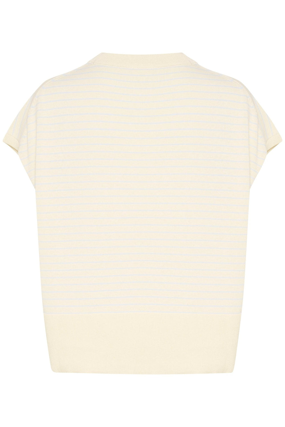 Part Two 30309534 NatayaPW Cap Sleeve Fine Knit T-Shirt Blue Whitecap Gray Stripe - Dotique