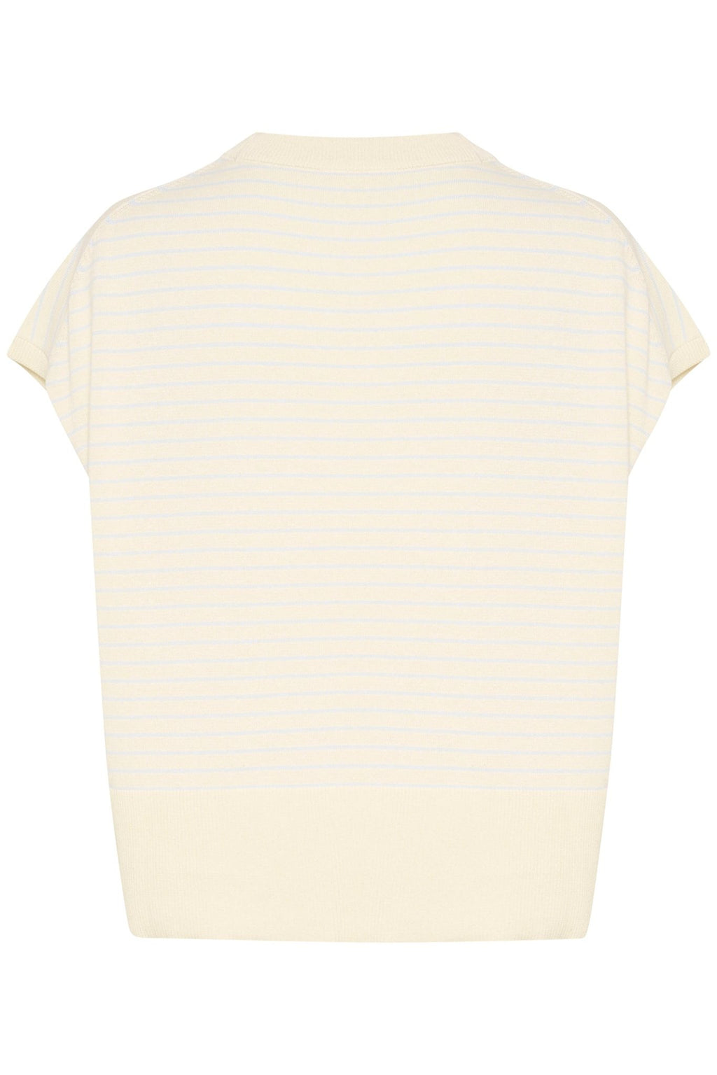 Part Two 30309534 NatayaPW Cap Sleeve Fine Knit T-Shirt Blue Whitecap Gray Stripe - Dotique