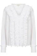 Part Two 30309562 NoellaPW Cotton Shirt with Frill Detailing Bright White - Dotique