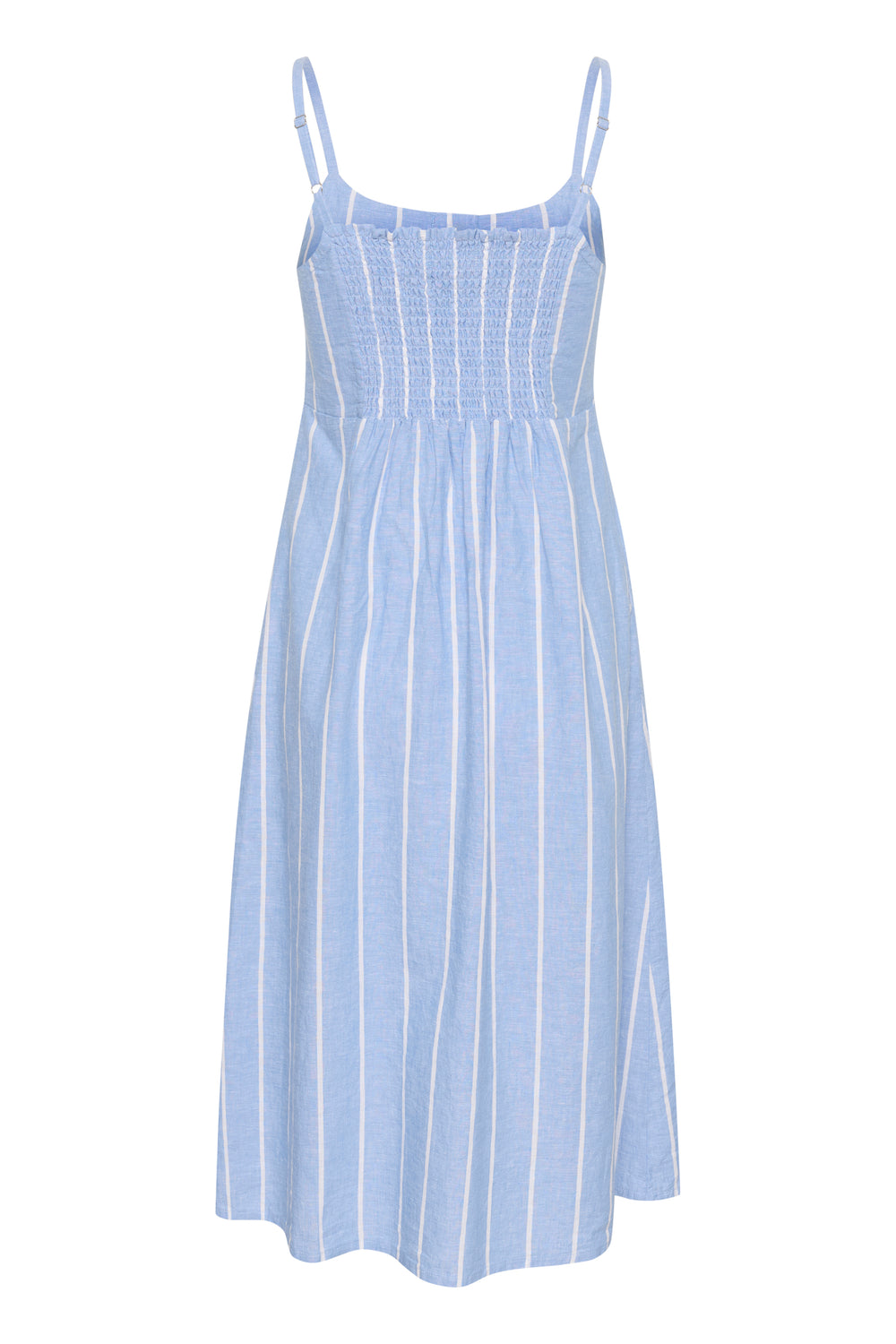 Part Two 30309615 ReysaPW Blue Linen Dress with White Stripes at Dotique 