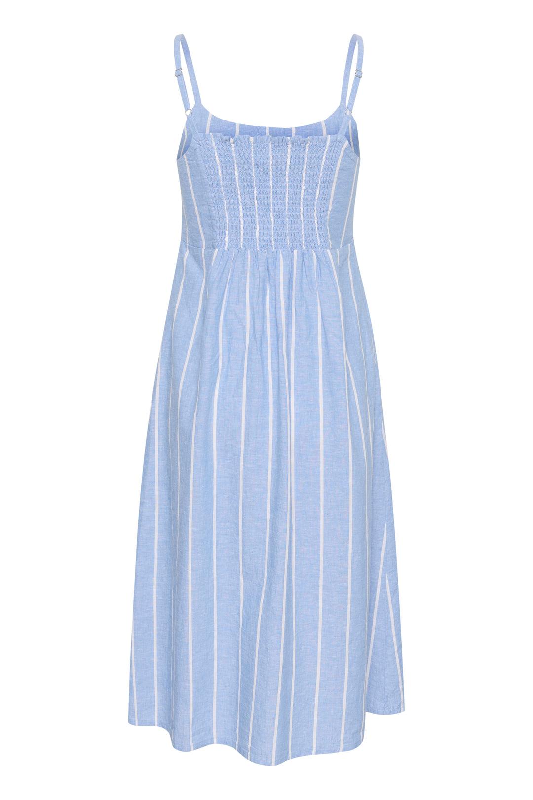 Part Two 30309615 ReysaPW Blue Linen Dress with White Stripes at Dotique 