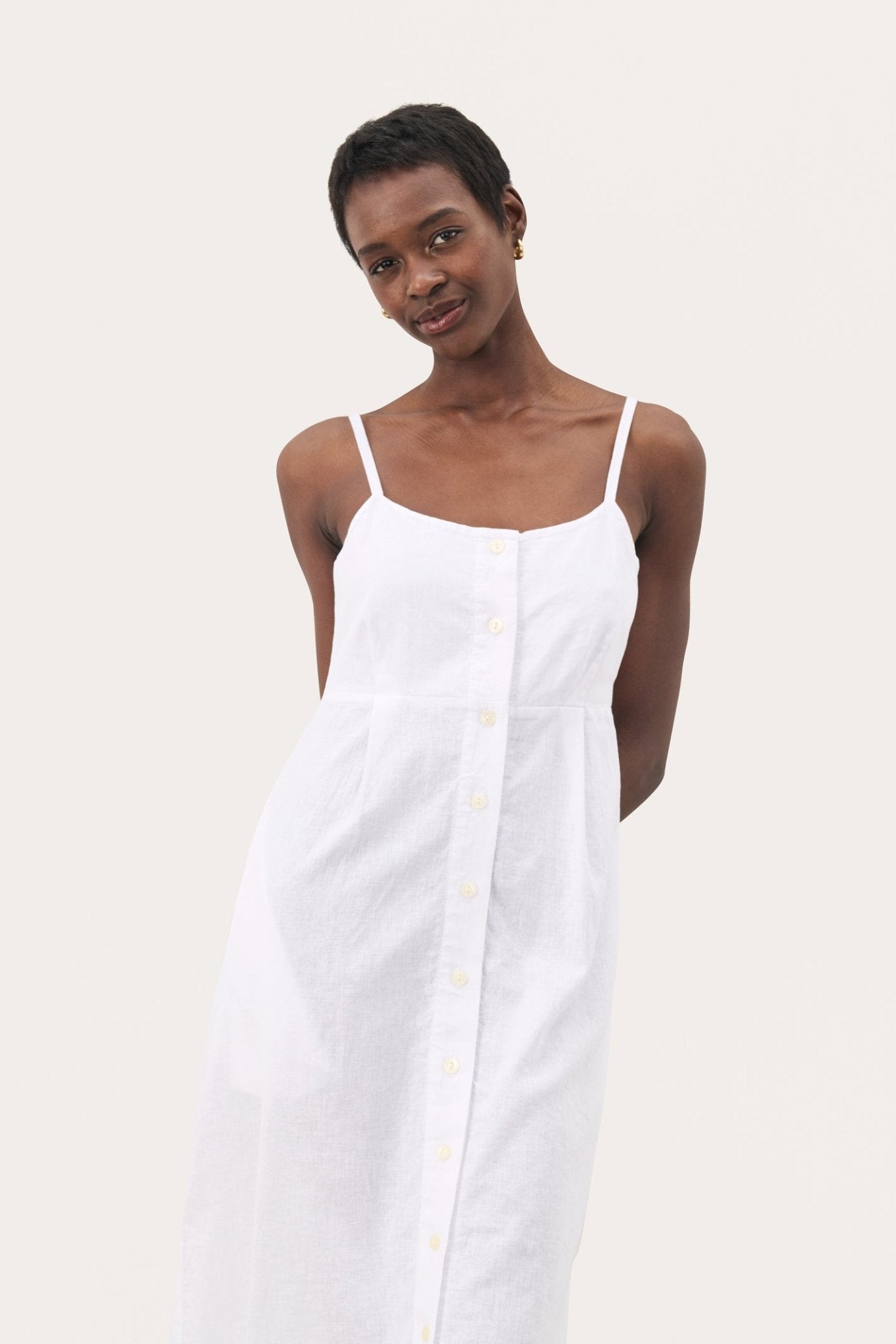 Part Two 30309615 ReysaPW Linen Dress Bright White - Dotique