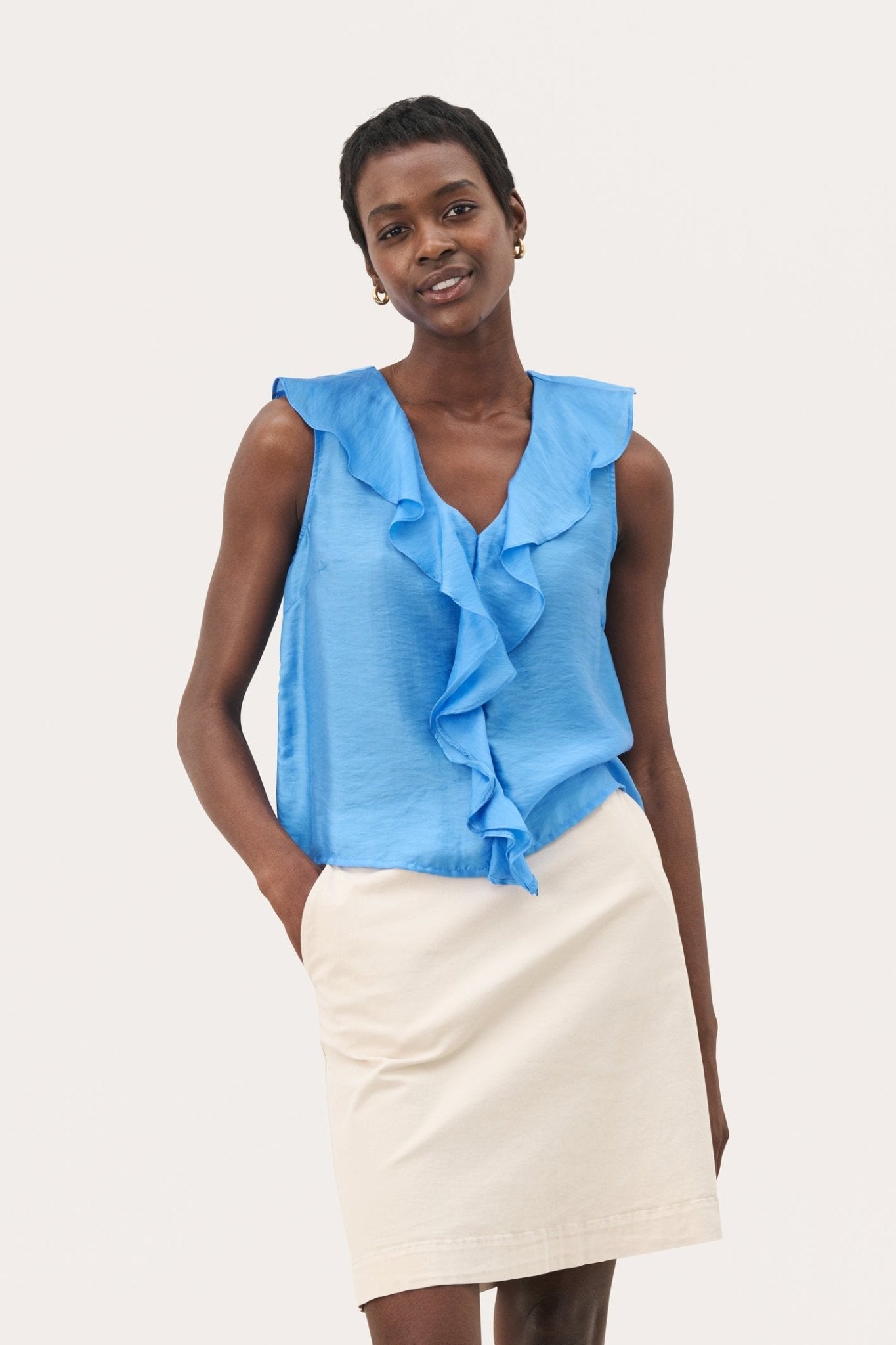 Part Two 30309642 RuePW Blouse Marina Blue - Dotique