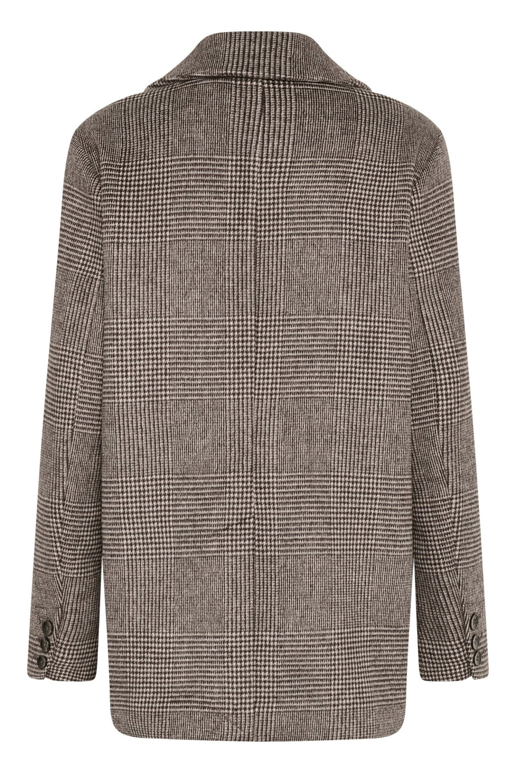 Part Two SelinePW brown check tailored jacket with buttons and pockets – Dotique