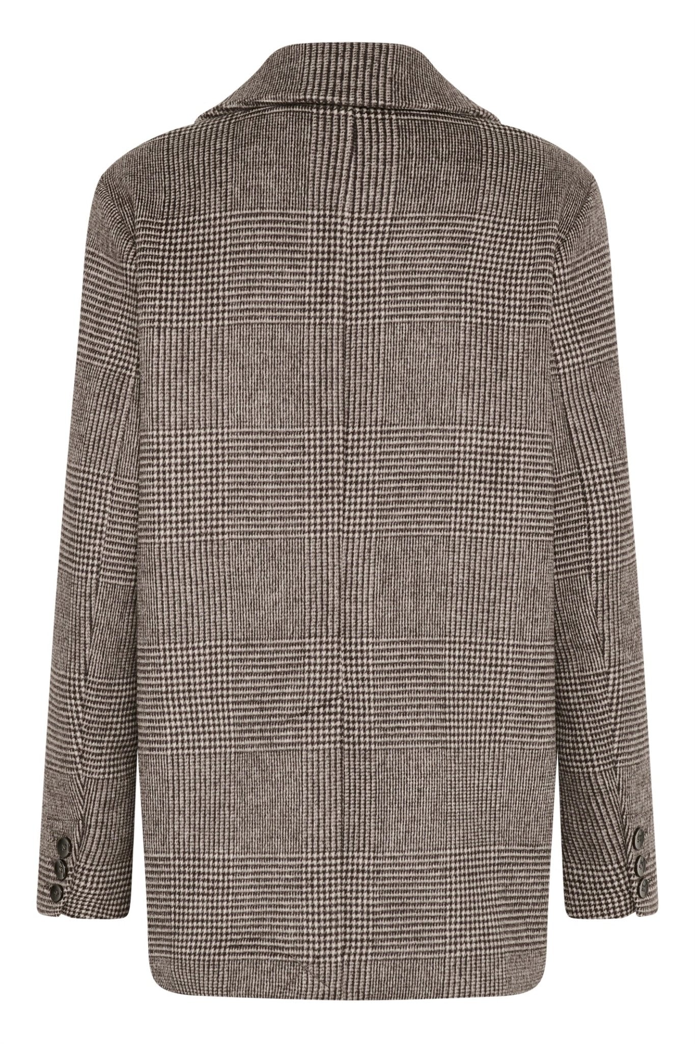 Part Two SelinePW brown check tailored jacket with buttons and pockets – Dotique