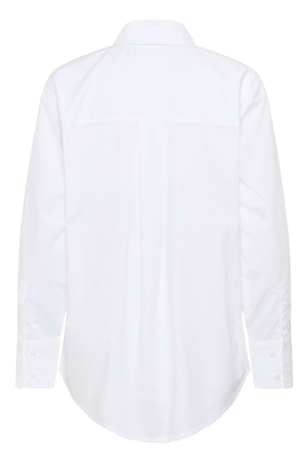 Part Two NatinkaPW Shirt in Bright White – organic cotton shirt with front pleats and classic collar available at Dotique
