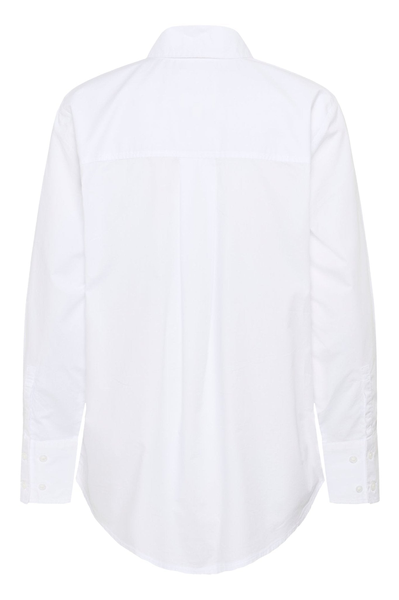 Part Two NatinkaPW Shirt in Bright White – organic cotton shirt with front pleats and classic collar available at Dotique
