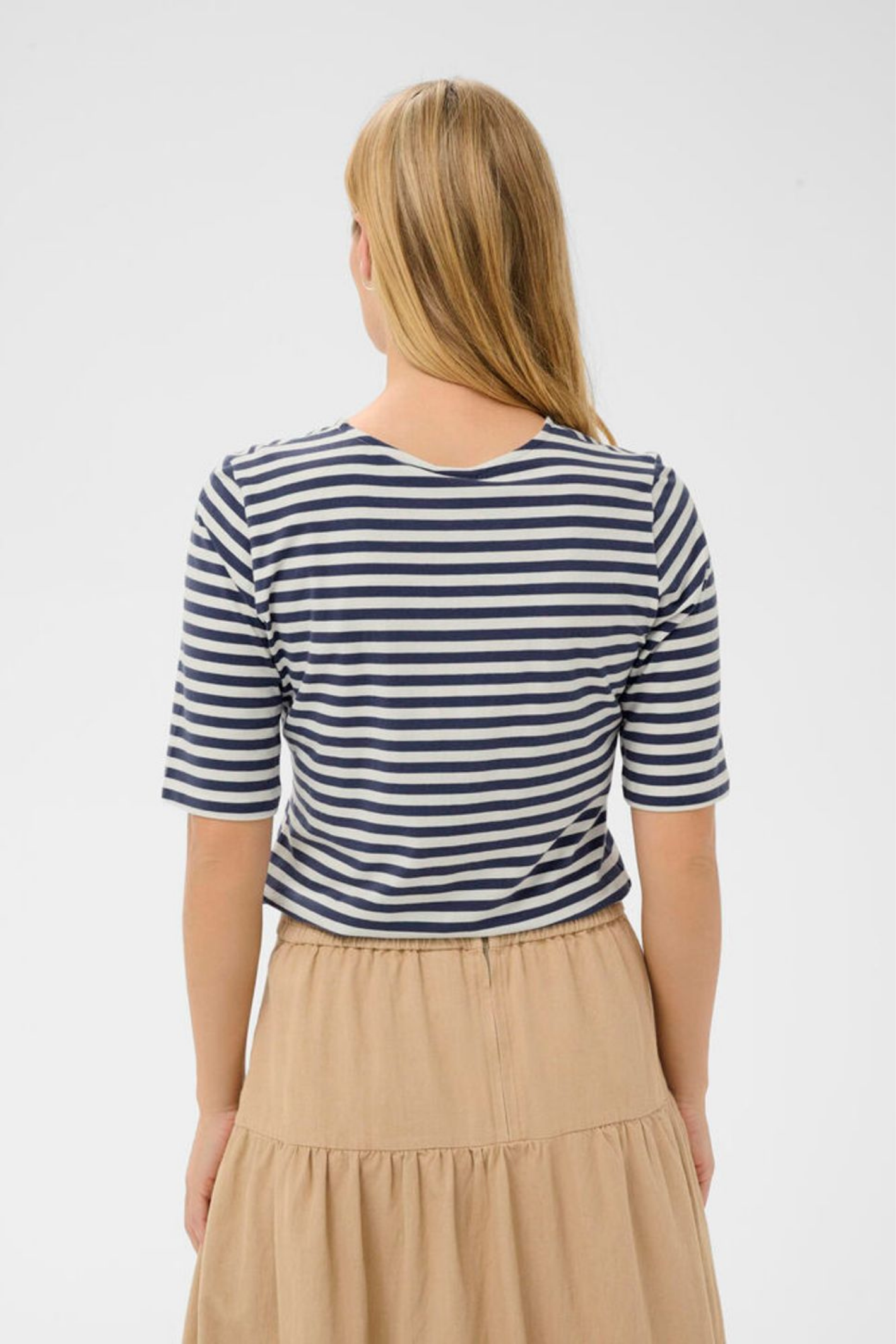 Soft striped T-shirt by Part Two in a modal and organic cotton blend. Comfortable, breathable and easy for everyday wear.