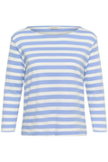 Part Two 30309864 NelaPW Hydrangea Stripe T-shirt by Part Two in blue and white stripes, shop Part Two at Dotique