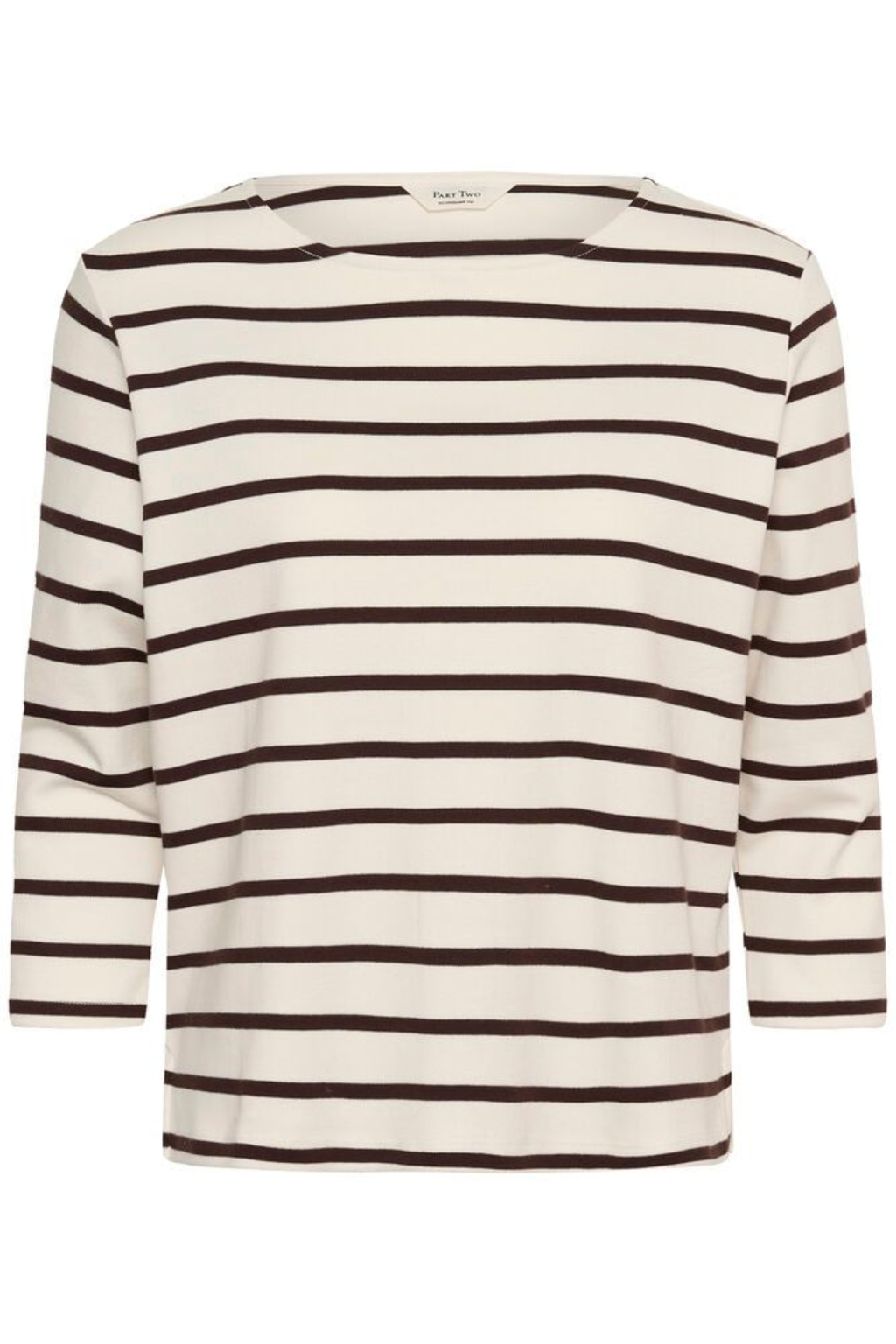 Part Two 30309864 NelaPW Mole Brown Stripe T-shirt